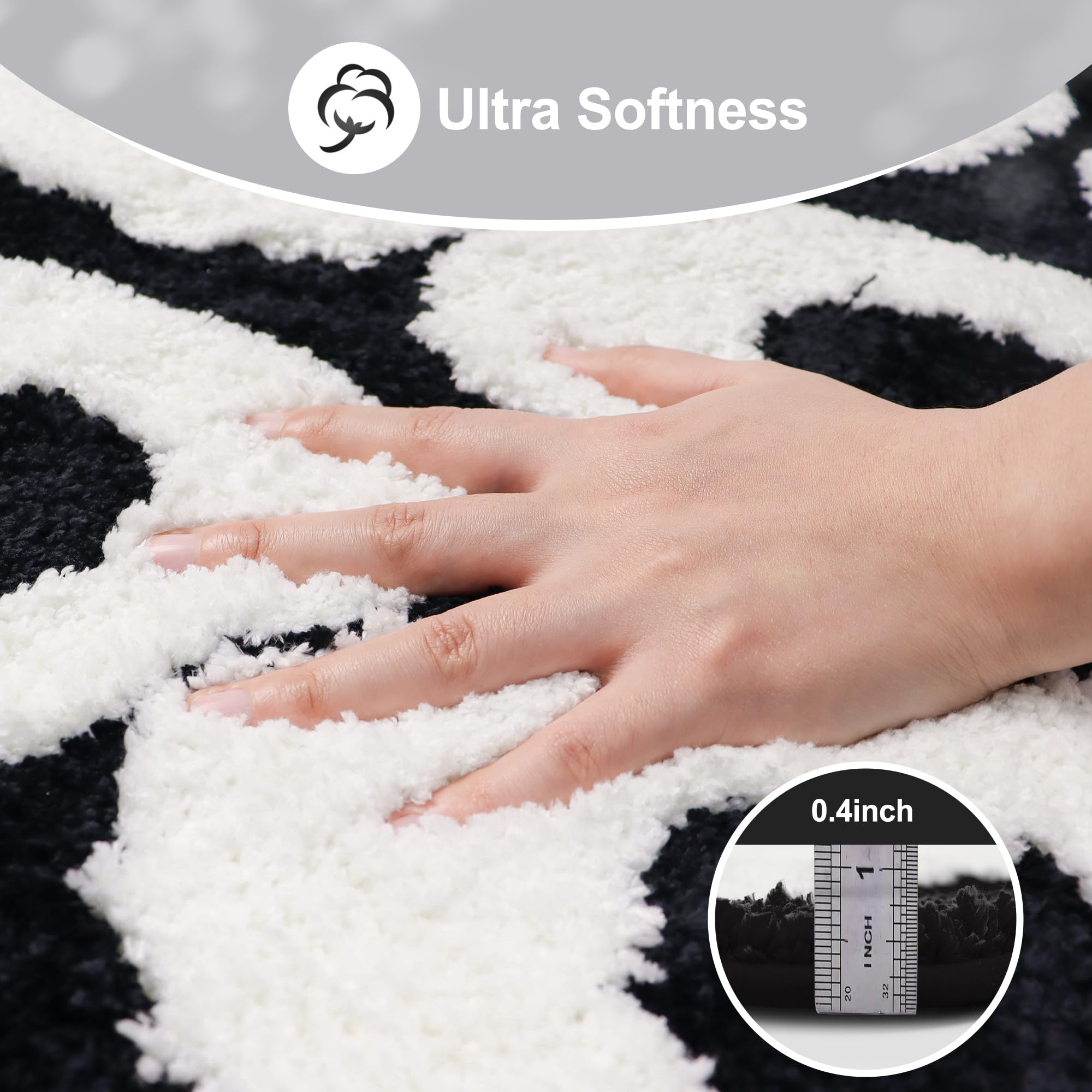 Oturgor Large You Look Good Bath Mat 36''X27'' Black And White Bathroom Rug For Bathroom Decor For Bathtub Kitchen Bedroom