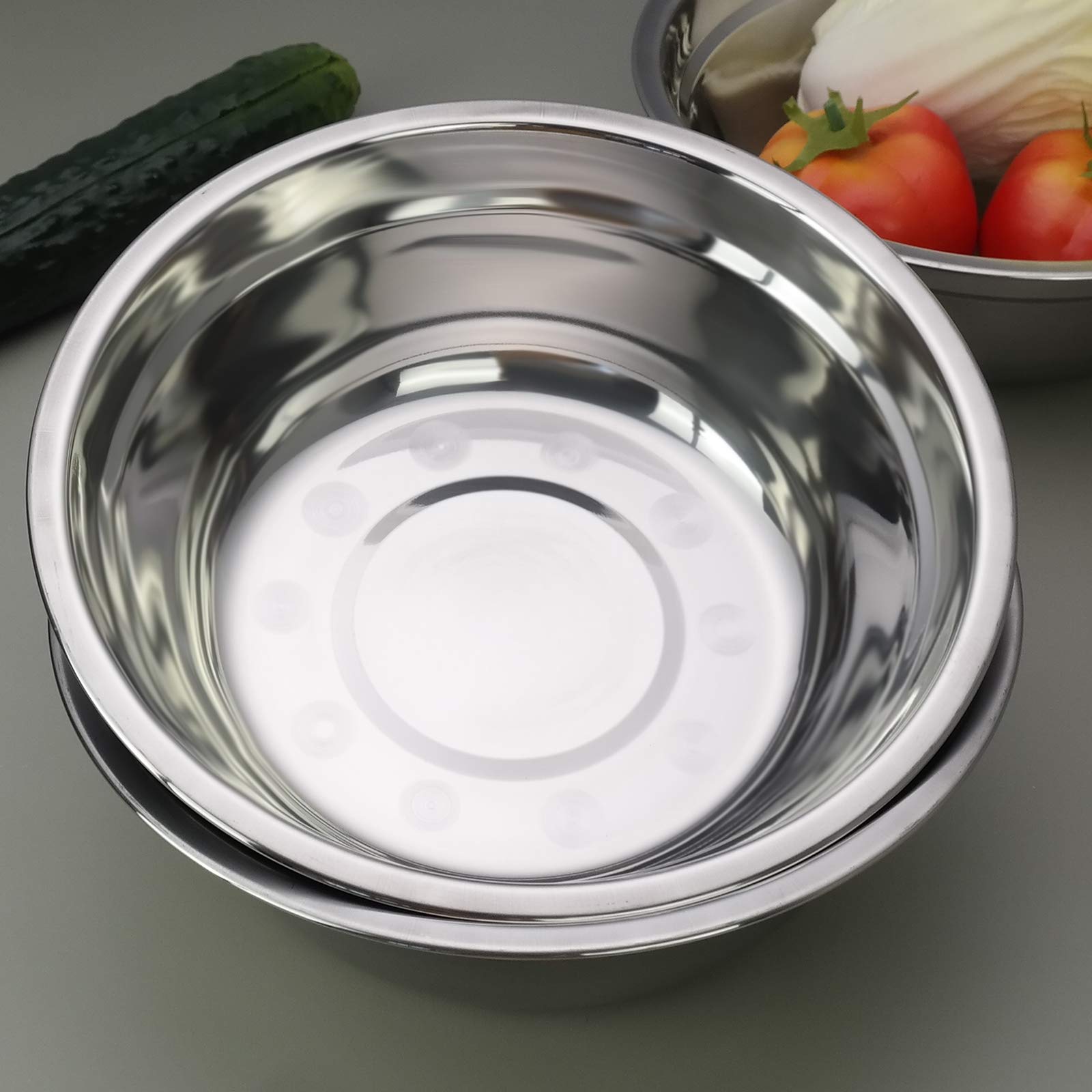 Dehouse Metal Mixing Bowls, Stainless Steel Serving Bowl, Set Of 4