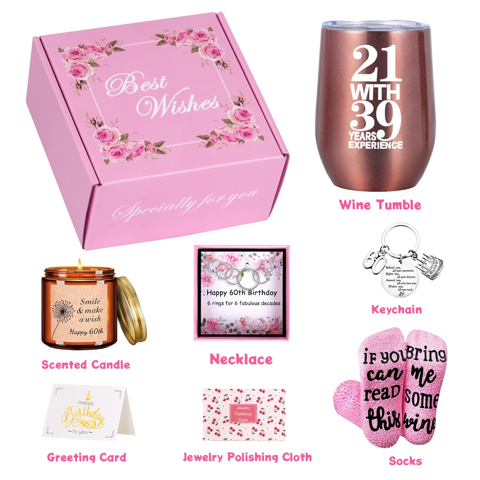 60Th Birthday Gifts For Women, Fabulous Funny Happy Birthday Gift For Mom, Best Friend, Sister, Wife, Aunt Turning 60 Years Old,