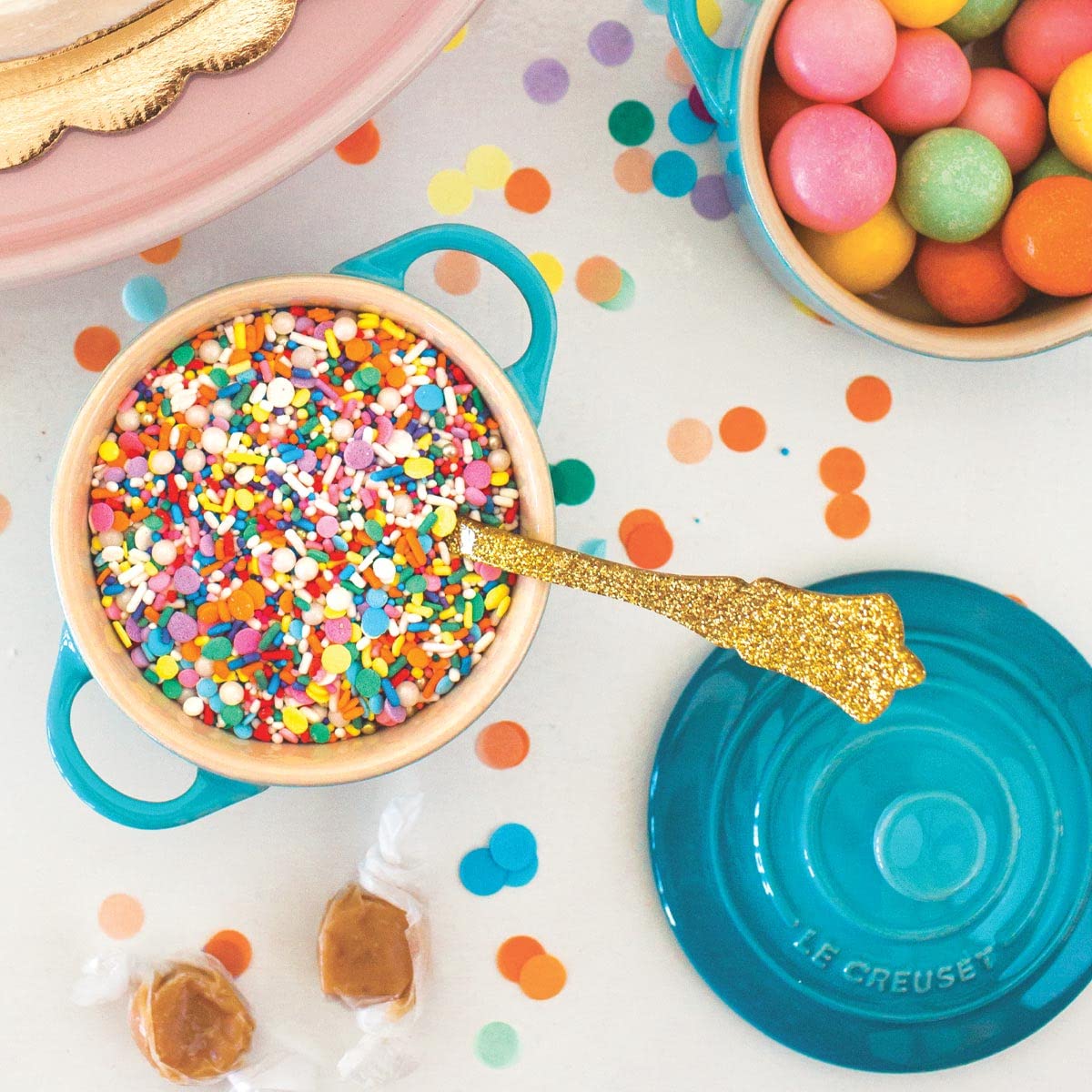 Le Creuset Stoneware Mini Round Cocotte  8 oz.  Caribbean