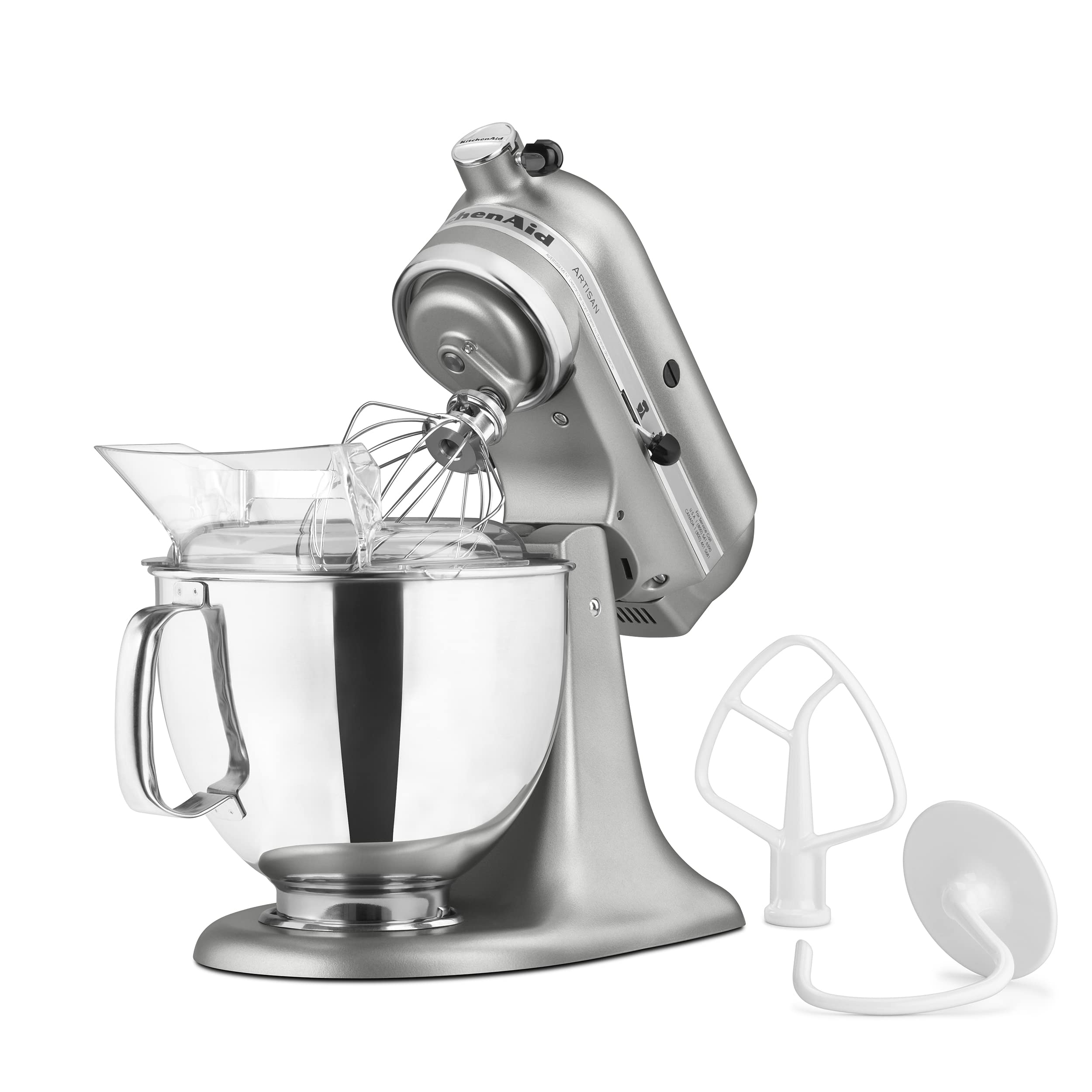 KitchenAid Artisan Series 5 Quart Tilt Head Stand Mixer with Pouring Shield KSM150PS  Contour Silver
