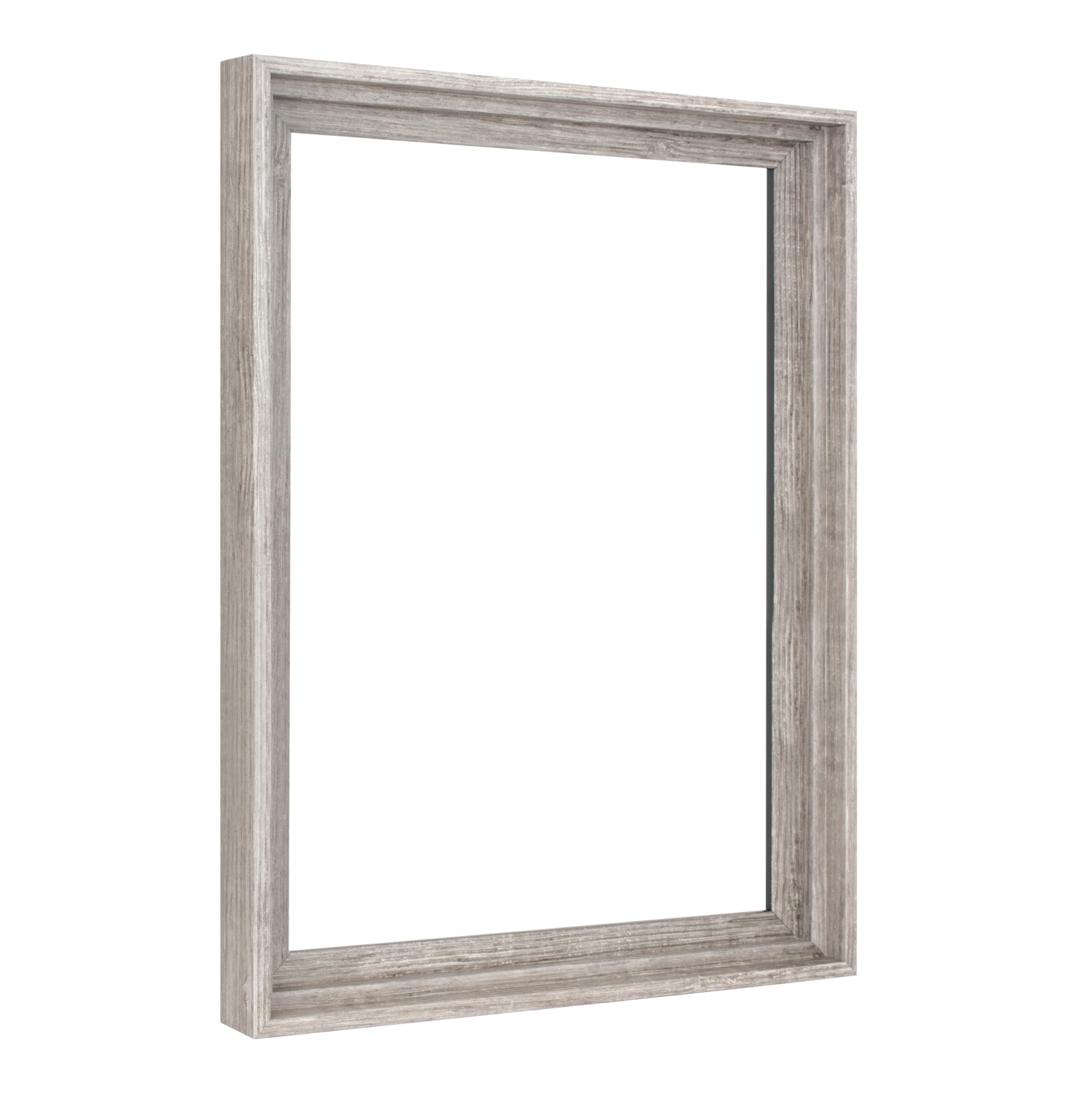 MCS Canvas Float Frames 12x16 Frame, Gray Woodgrain Finish Frame for Finished Canvases, Vertical & Horizontal Wall Hanging Large