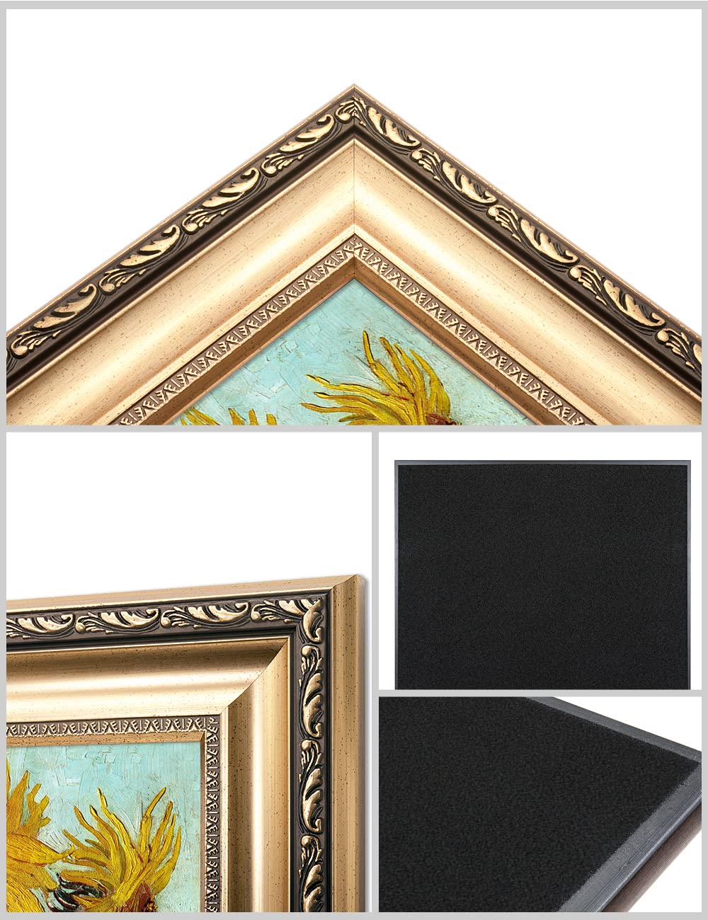 Decorarts - Twelve Sunflowers, Vincent Van Gogh Art Reproduction. Giclee Prints Match With Golden Framed For Wall Decor. Picture