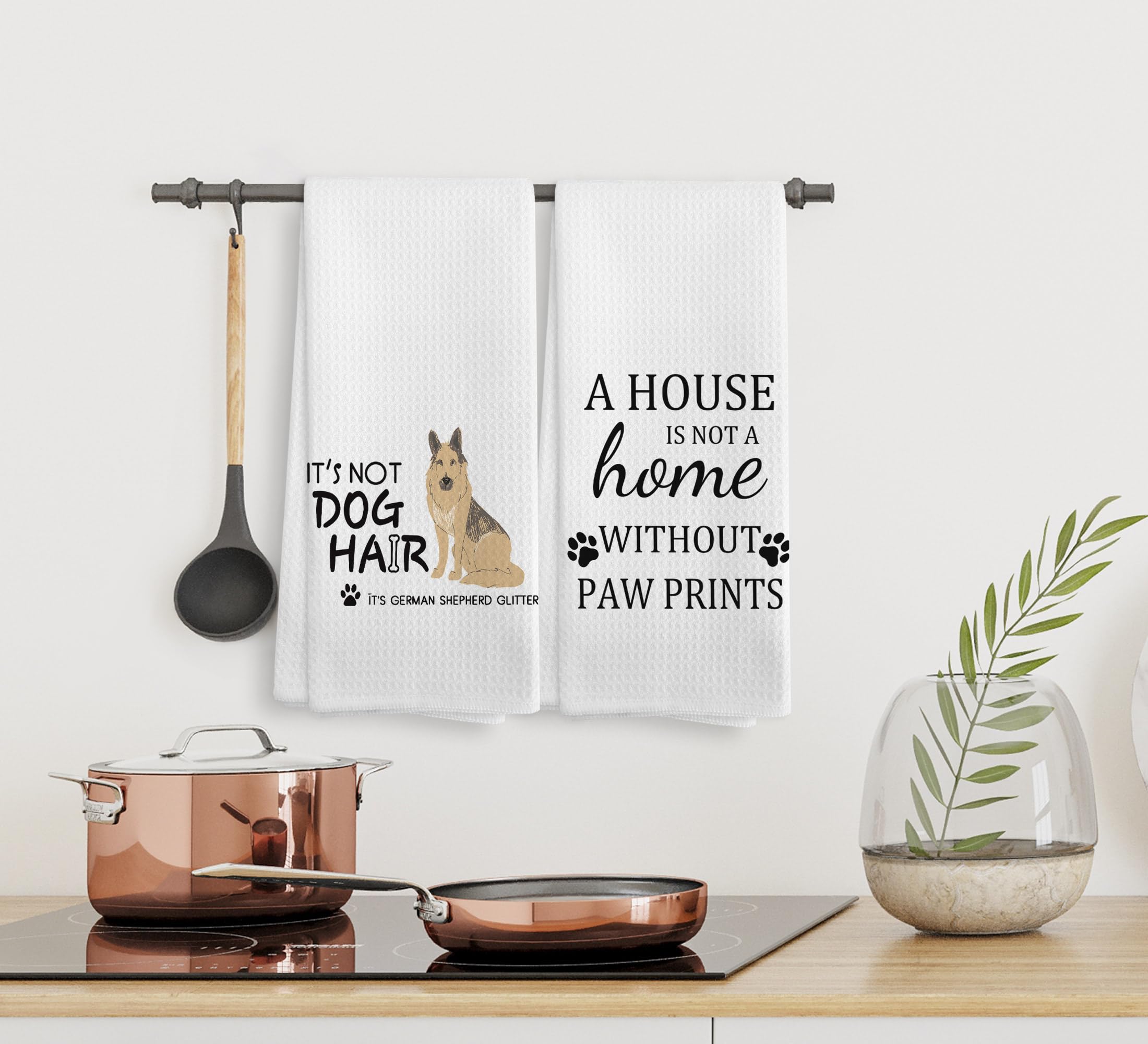Noql German Shepherd Towels, German Shepherd Dog Gifts, German Shepherd Kitchen Towels And Dishcloths Set Of 2, Dog Kitchen Towe