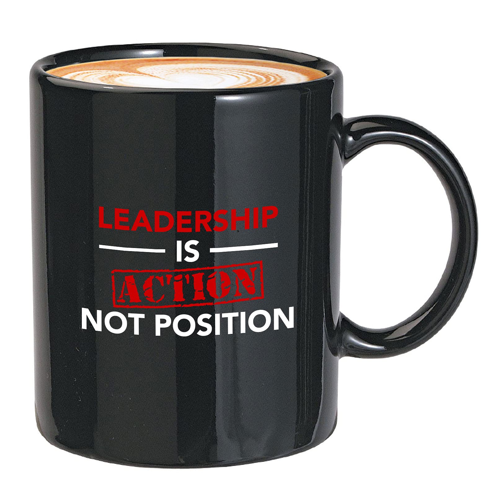Bubble Hugs Leadership Coffee Mug - Leadership Is Action Not Position - Team Leader Scout Leader Leadership Gifts Coworker Appre