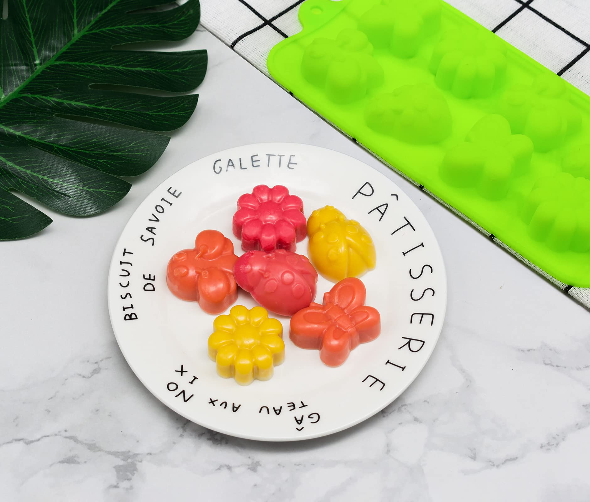 Candy Chocolate Molds Silicone, Non-Stick Animal Jello Molds, Crayon Mold, Silicone Baking Mold - Bpa Free, Forest Theme With Di