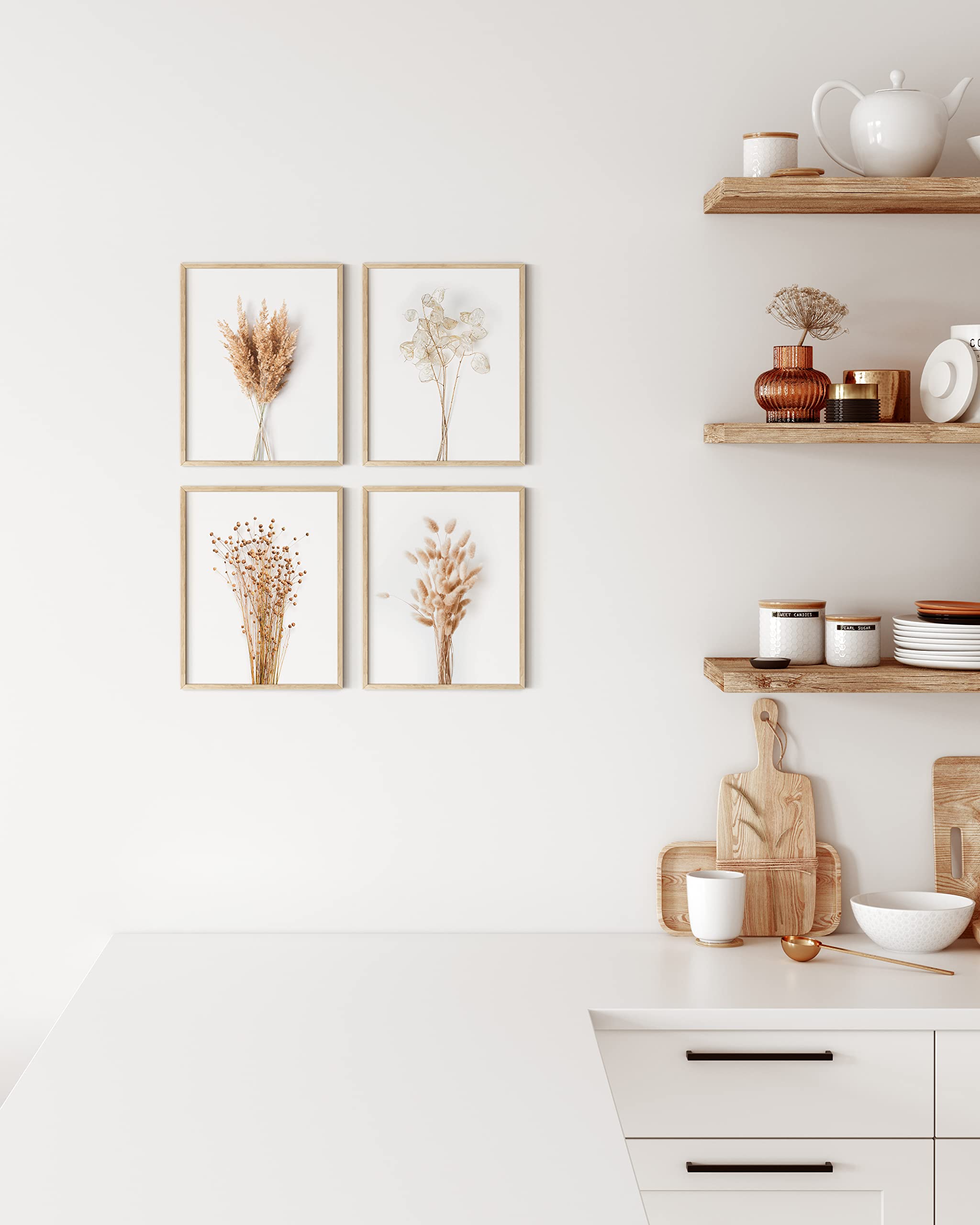 Haus And Hues Brown Plant Set Of 4-11X14
