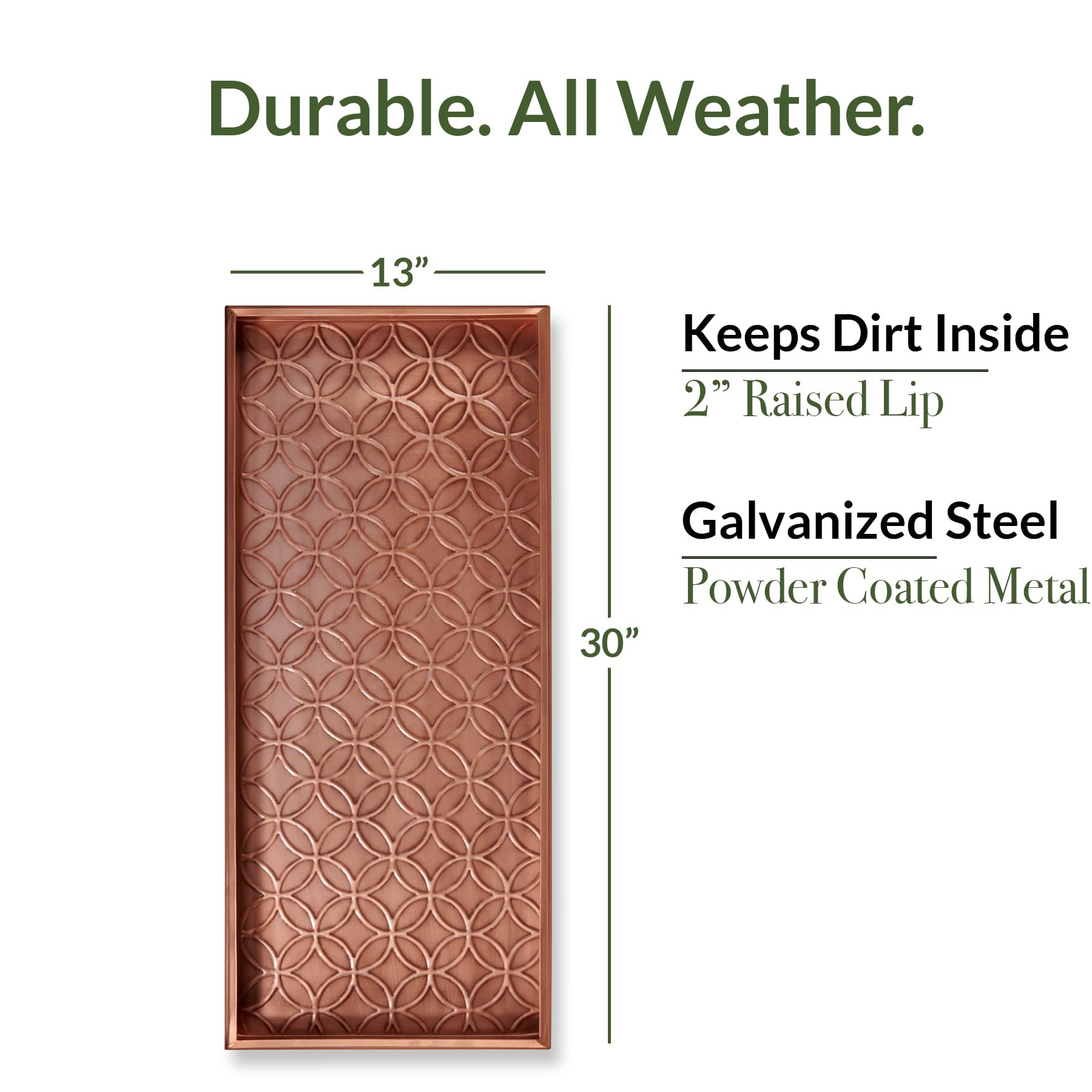 Good Directions 205Vb Double Circles Copper Boot Tray Large