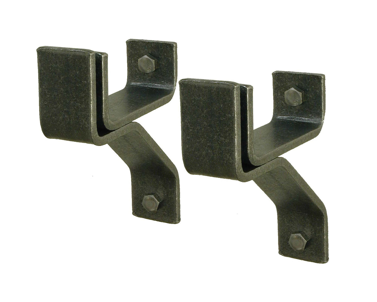 Enclume Premier 4-Inch Wall Bracket, Set Of 2, Use With Enclume Rolled End Bar Pot Rack (Sold Separately), Hammered Steel