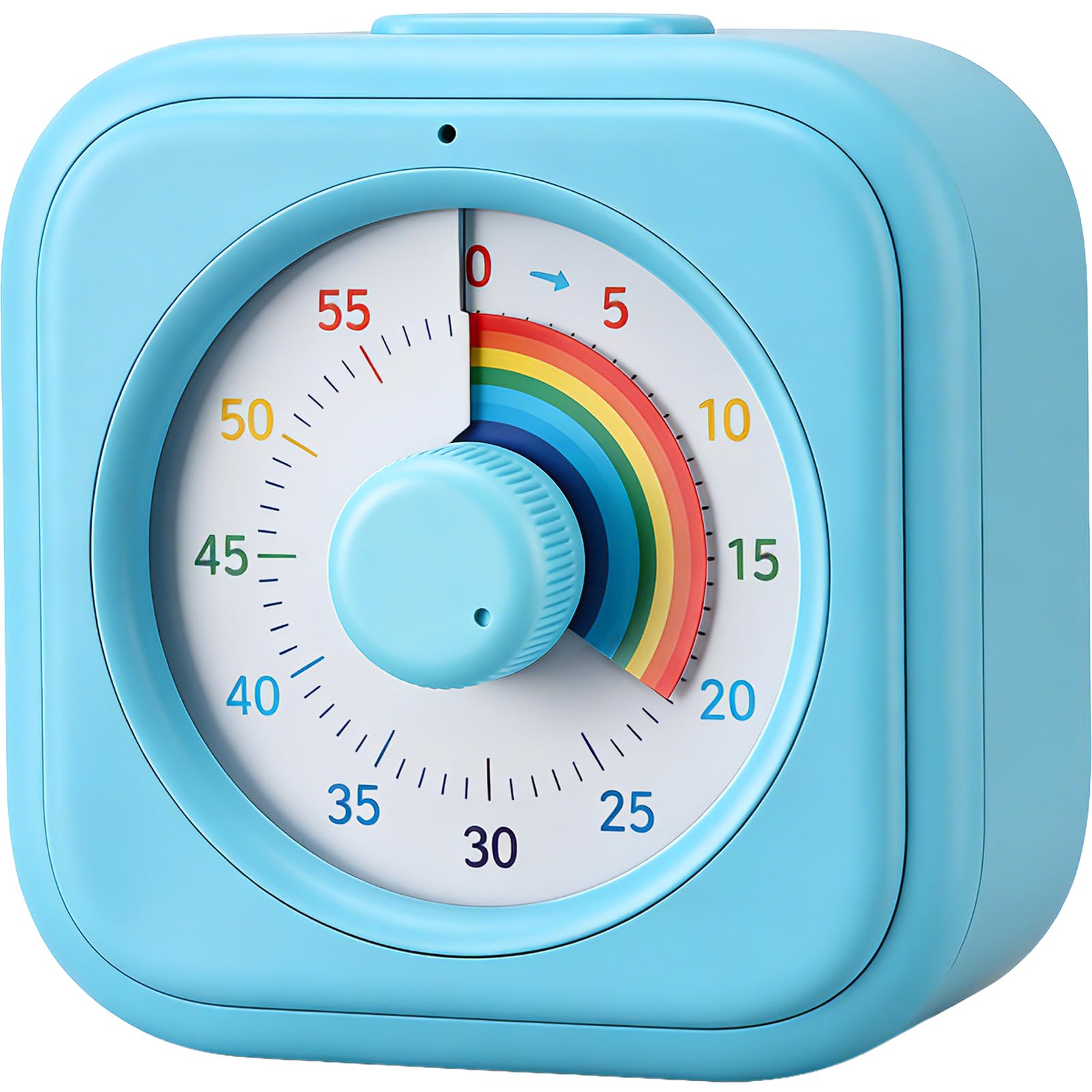 Rainbow Visual Timer for Kids, 60 Minute Silent Countdown Clock with Color Disk, Time Management Tool for ADHD, Classroom, Kitch