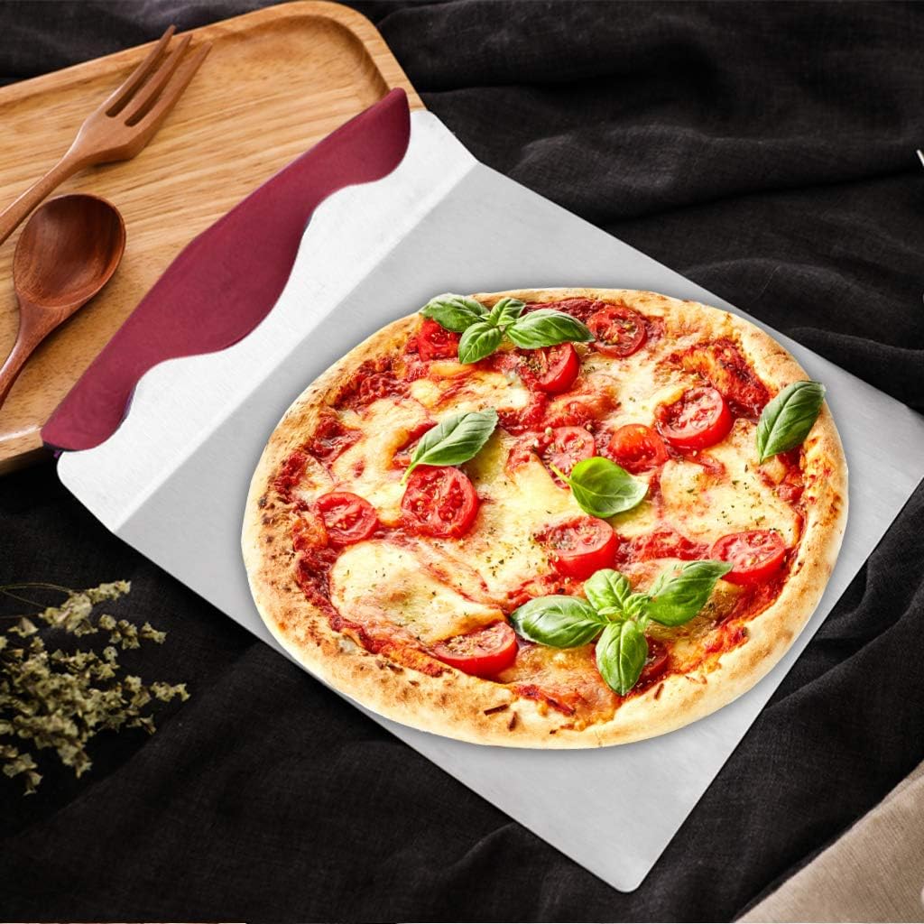 Cake Safe Lifter - 10'' X 8'' Stainless Steel Pizza Transfer Shovel Square Cake Tray Moving Plate Tool Cookie Spatula