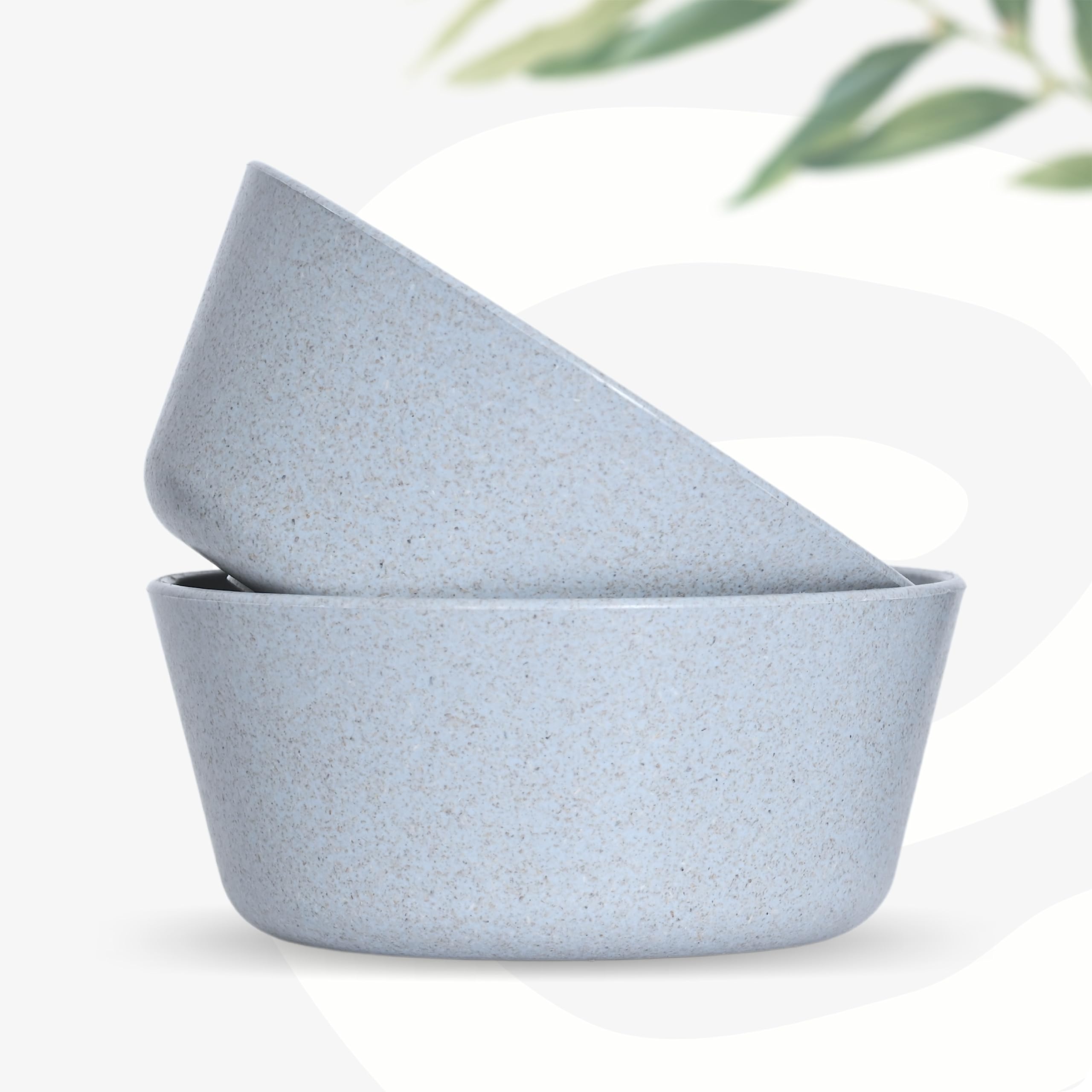 Eha Set Of 2 Earth-Friendly Small Curry Bowls For Kitchen | 175 Ml | Made With Bamboo Fibers & Rice Husk | Microwave Safe Bowl (