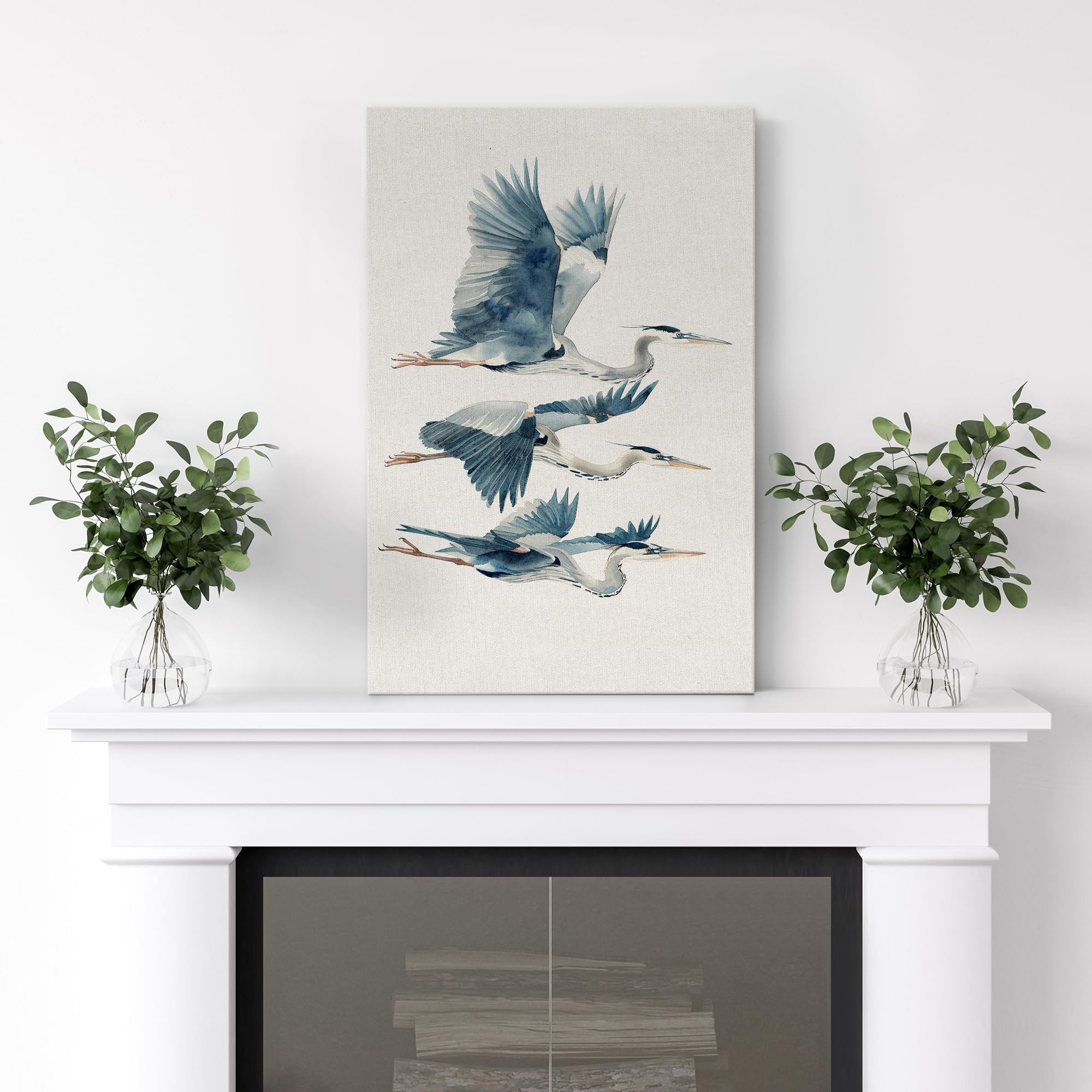 Wall26 Canvas Print Wall Art Flight Of The Cranes Graceful Bird In Motion Illustrations Modern Art Decorative Multicolor Zen Rus