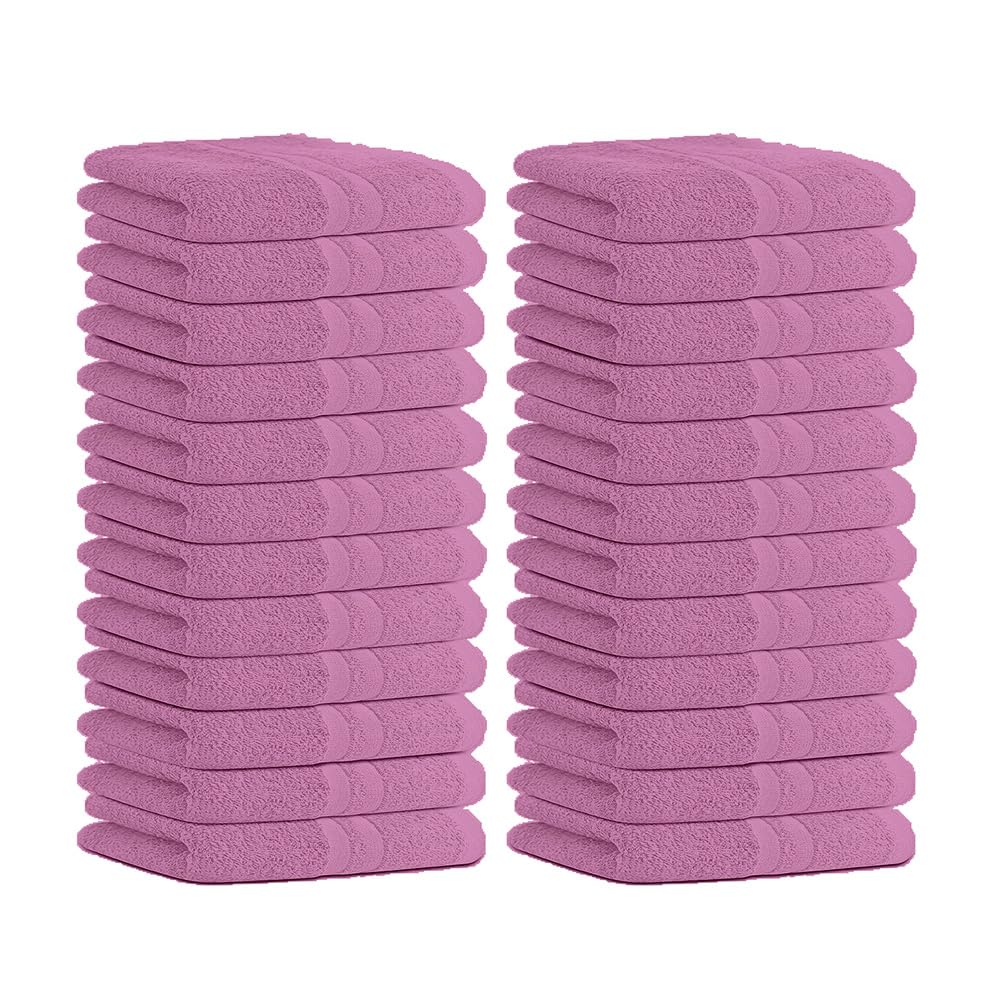 TOALLA 100% Cotton Salon Towel Set of 24|400 GSM|Soft Hand Towel|Bulk Hand Towel|Cotton Salon Towel|Ideal for Spa Gym Bathroom H