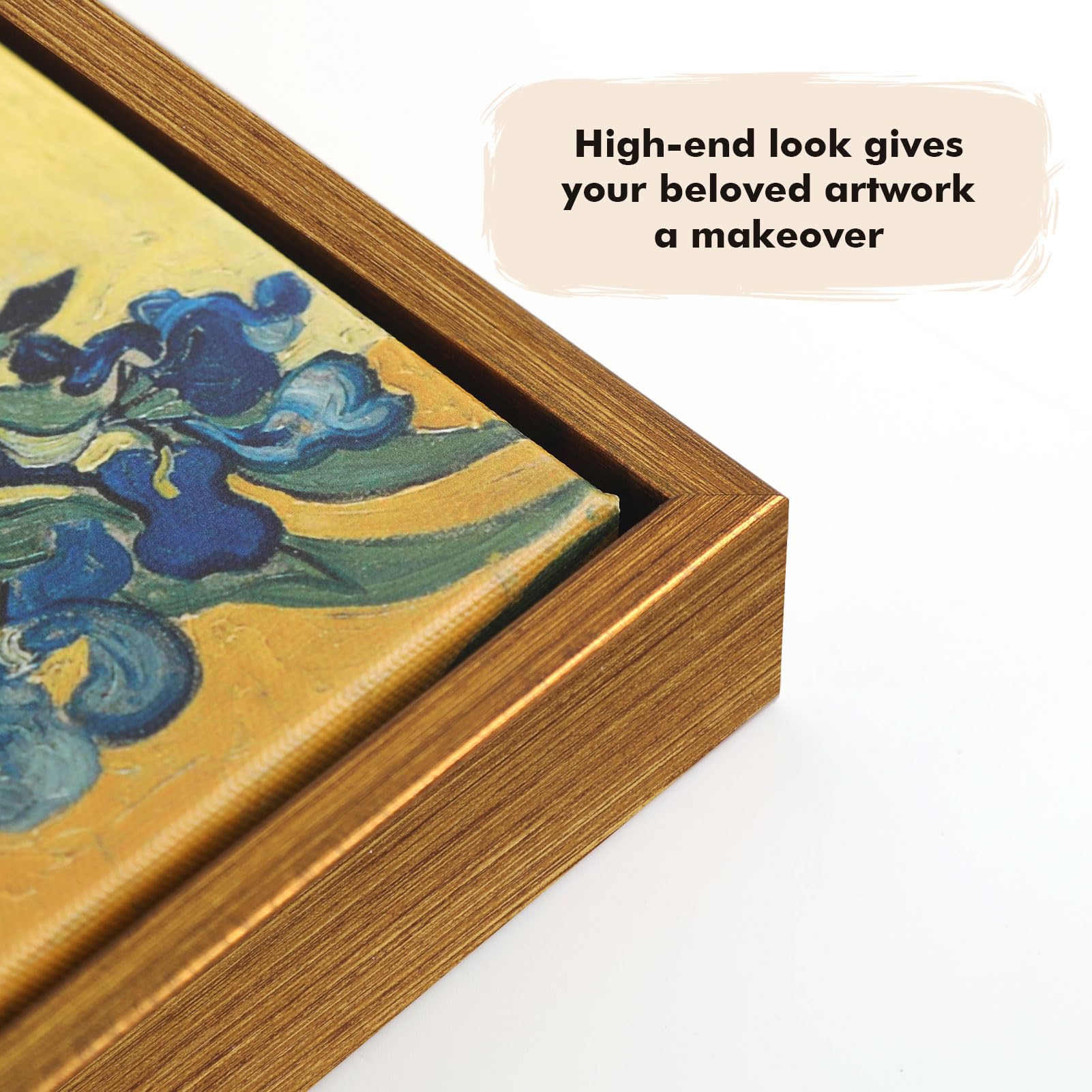 Folkor Floating Frame For 12X16 Canvas Board Paintings, 2 Pack Canvas Frames With 0.9 Inch Deep For Oil Paintings Art Prints Art