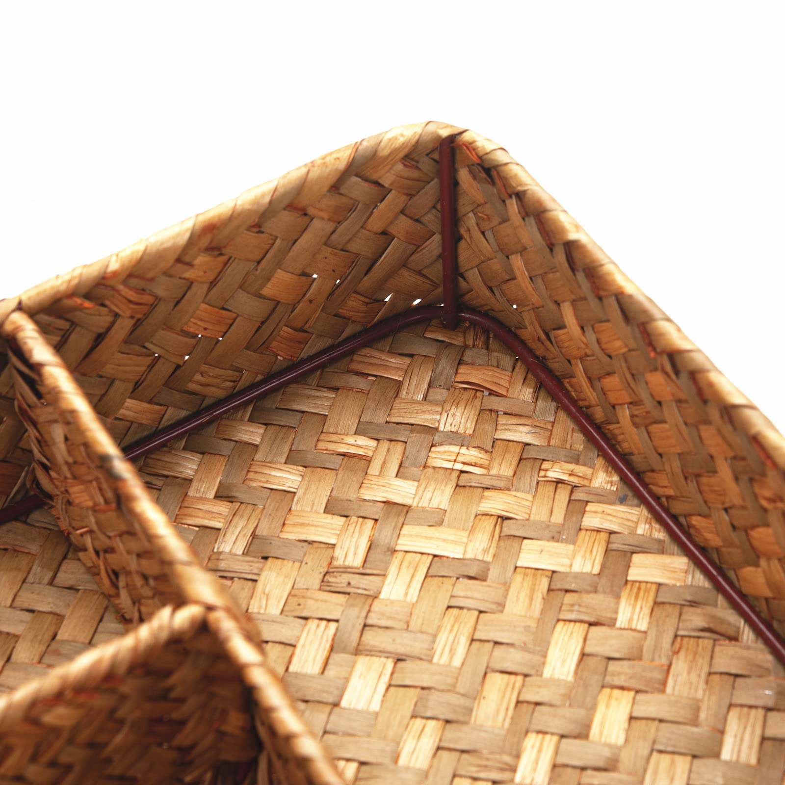 YANGQIHOME Tea Bag/Sugar Packet Holder  Coffee Station Condiment Organizer  Seagrass Storage Basket  Wicker Rattan Divided Basket Organizer for Drawer/Shelf/Countertop