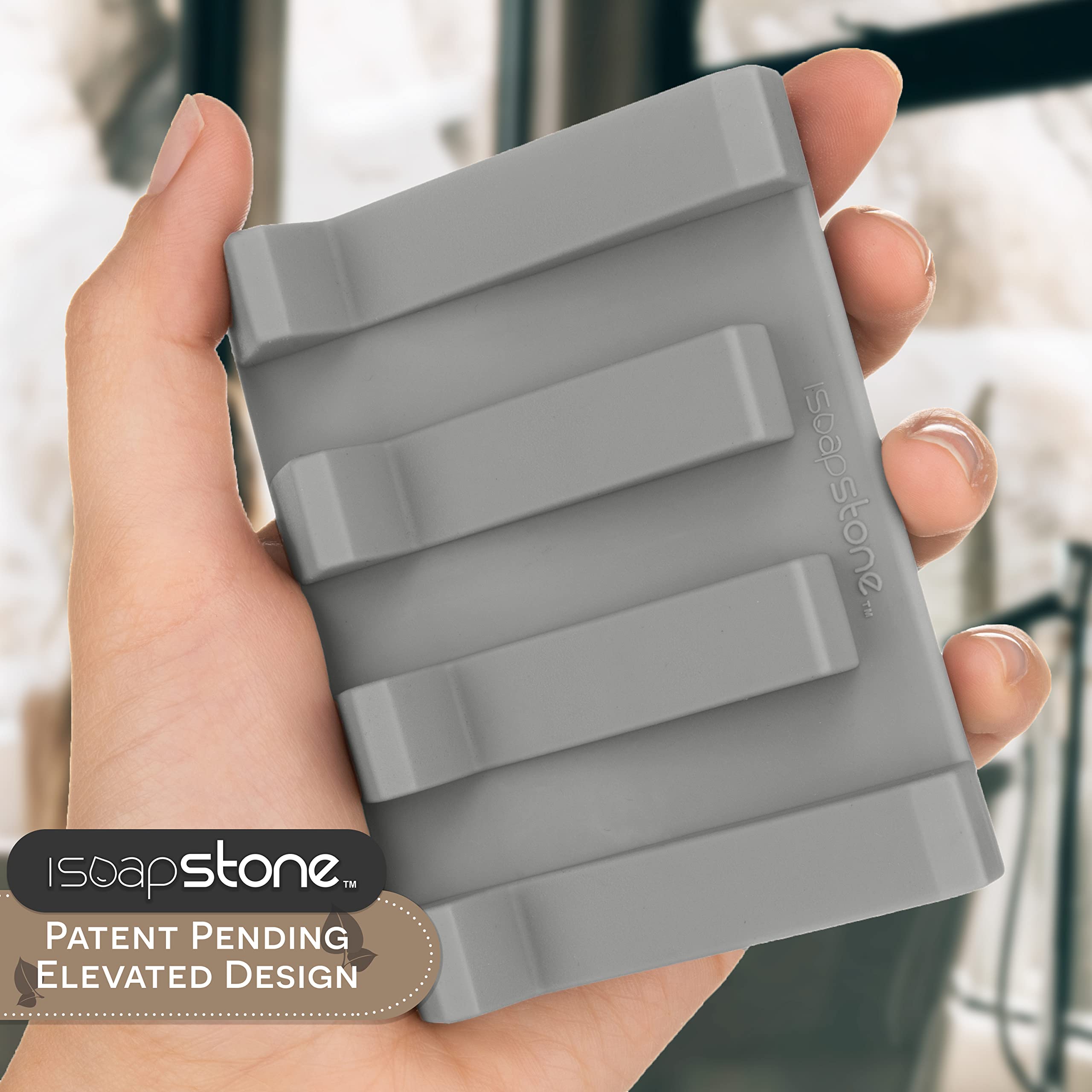Isoapstone Silicone Soap Dish Self Draining Shower Waterfall Bar Holder Tray With Drain Saver For Kitchen Bathroom Accessories S
