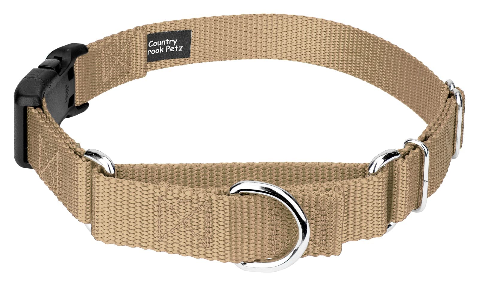 Country Brook Petz - Copper Gold Heavyduty Nylon Martingale With Deluxe Buckle - 30 Vibrant Color Options(1 Inch, Medium)