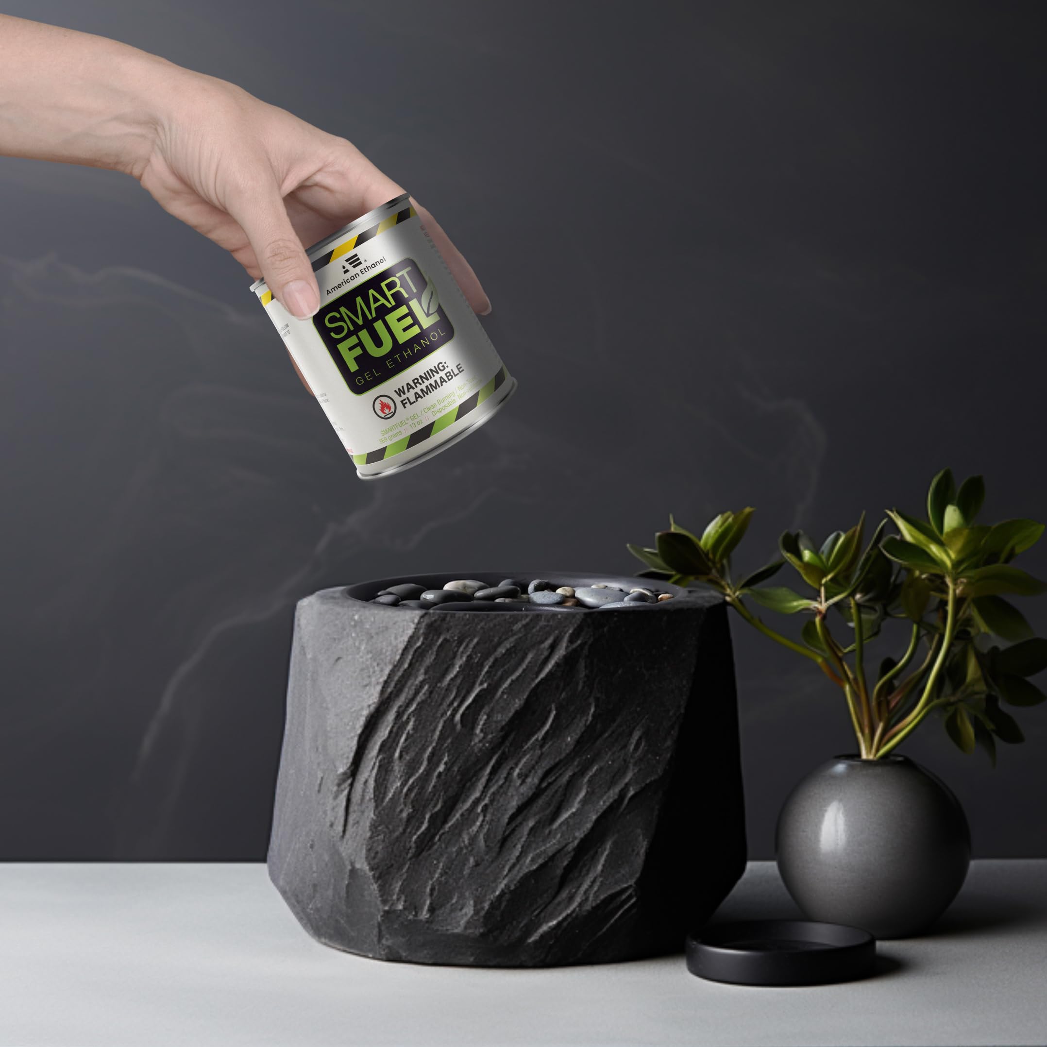 American Ethanol Smart Fuel Gel Ethanol - Clean Burning, Ethanol Fuel Can, Spill Resistant, High Purity For Indoor & Outdoor Use