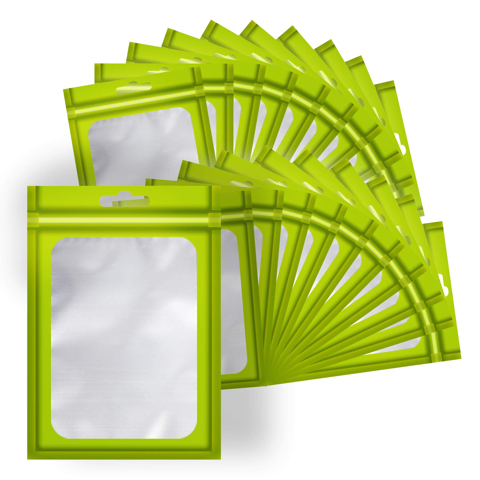 Yotozu 100 Pcs Foil Ziplock Bags,Flat Clear Ziplock Food Storage Bags Holographic Bags Party Favor Food Safe Storage Bags And Ba