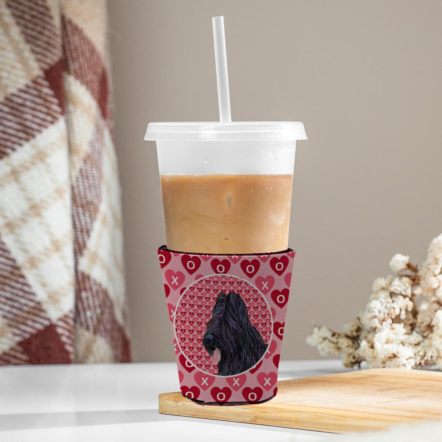 Briard  Red Solo Cup Beverage Insulator Hugger