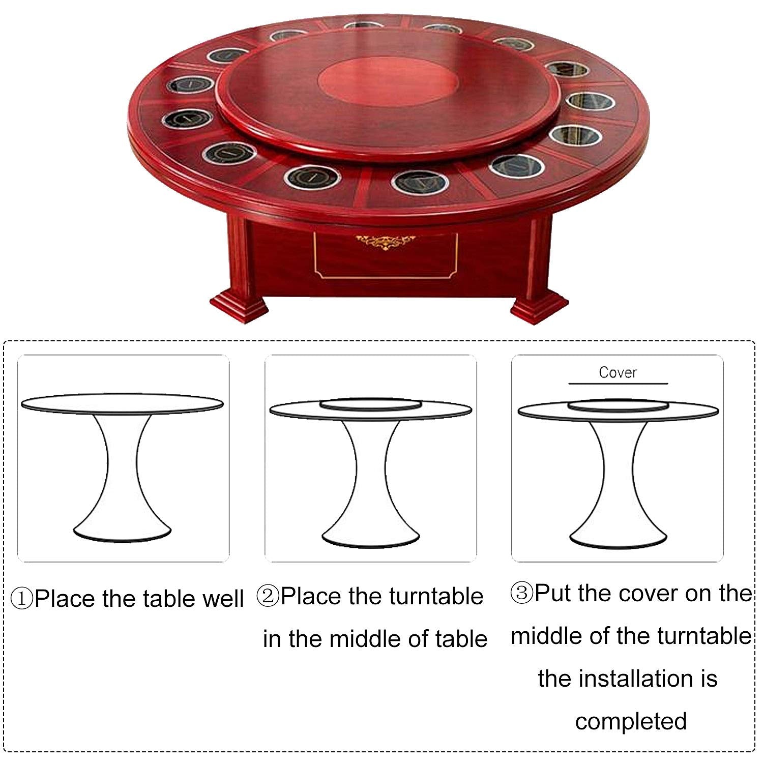 Cbtone 8 Inch Aluminum Lazy Susan Bearing Turntable Bearings 200Mm Silver Turntable Swivel Plate Hardware For Dining-Table