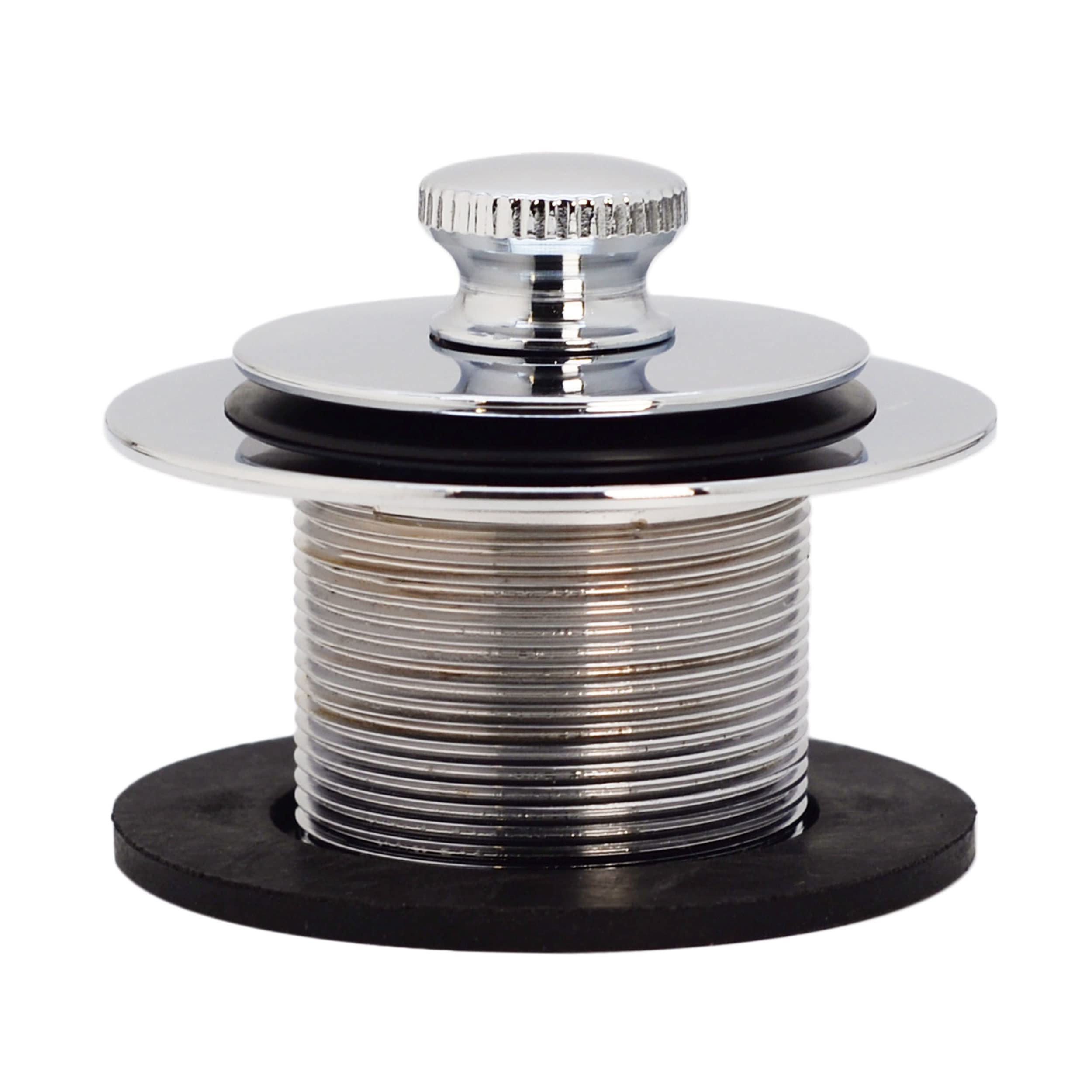 Westbrass 1-1/4'' Npsm (1-5/8''-16 Unc-2A) Fine Thread Twist & Close Bath Drain Plug, Polished Chrome, 79438Cp-F