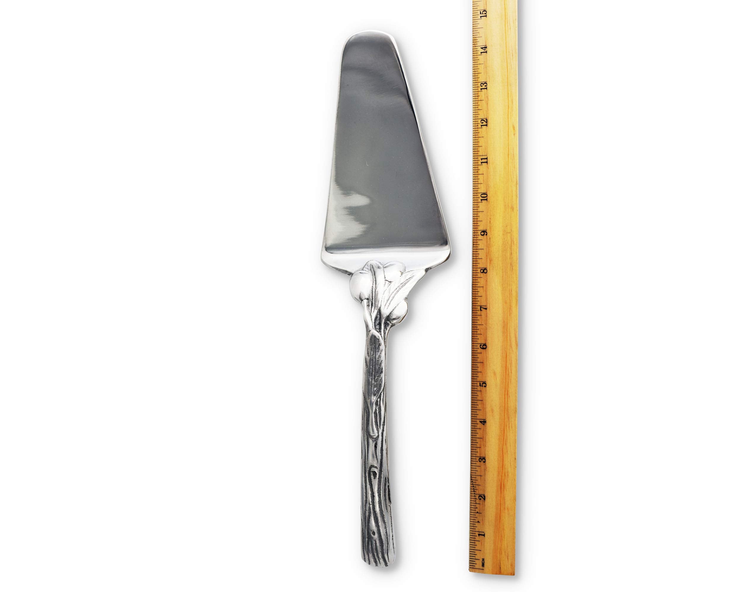 Arthur Court Sand-Cast Aluminum Handle, Extra Large Pizza Pie Server, Olive Pattern 14 Inch Long