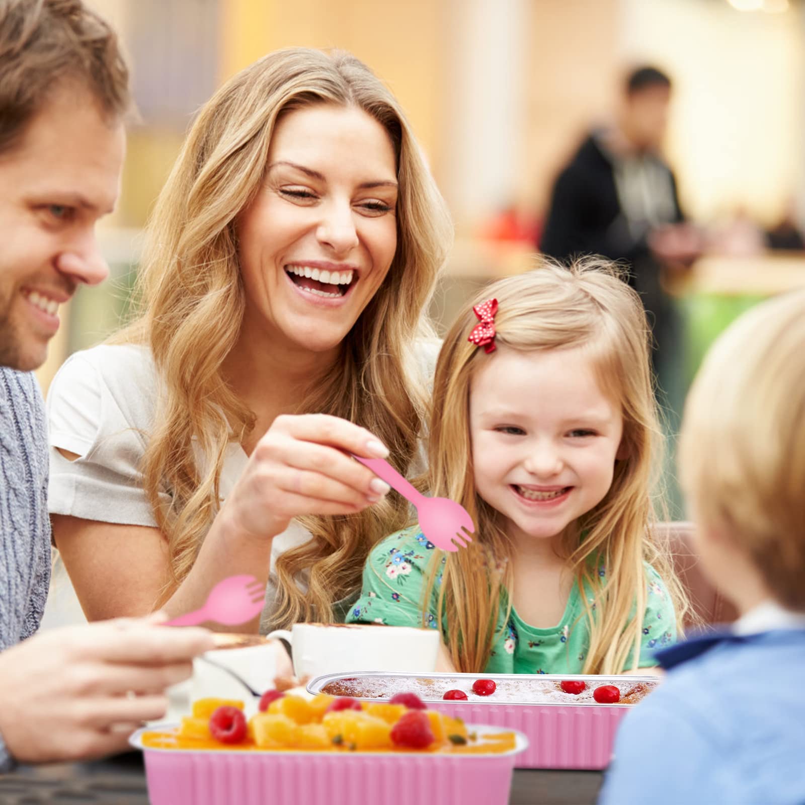 Ylnurac 100Pack Pink Aluminum Foil Mini Loaf Pans With Lids, 6.8 Oz Rectangle Baking Cups Disposable Muffin Pans Tins Holders Fo