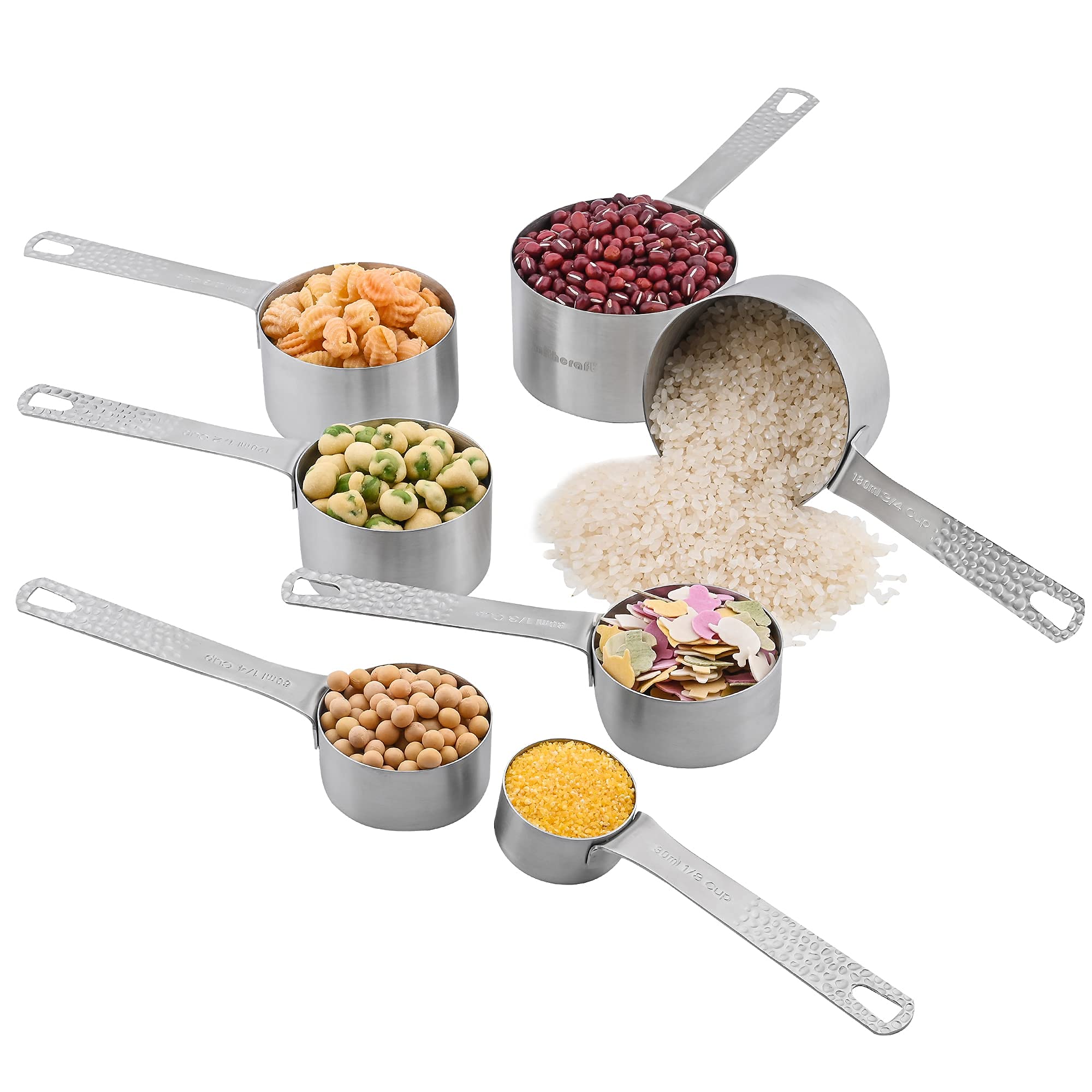 Measuring Cups And Spoons Set, 18/8 Stainless Steel Measuring Cups And Spoons Set Of 16Pcs, Metal Measuring Cup And Measuring Sp