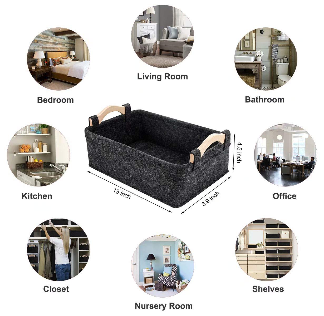 Collapsible Storage Baskets Bins Fabric Storage Basket Cube Organizer for Small Toys Keys Make Up Hair Cosmetic Drawer Home Decor Storage Basket Medium