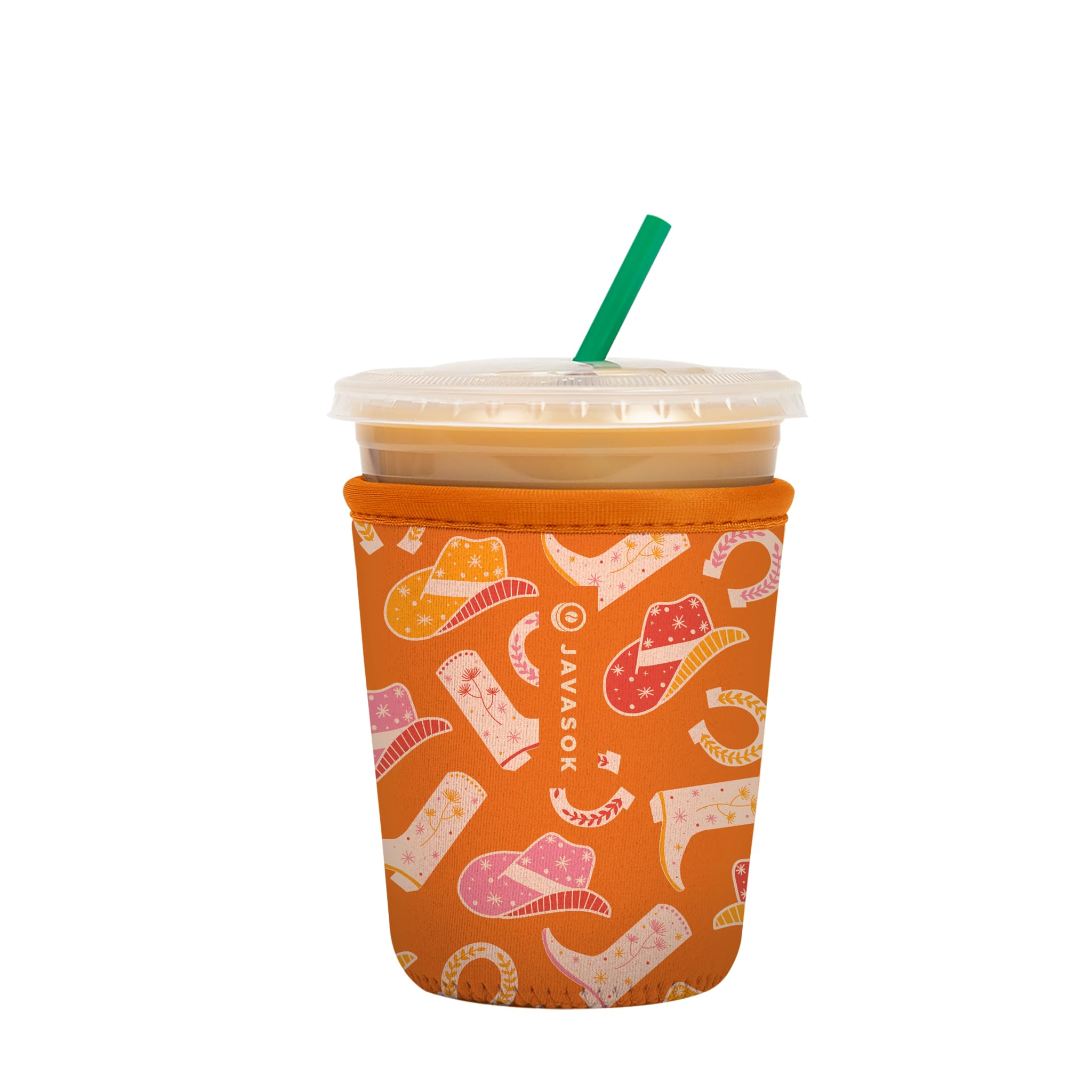 Sok It Java Sok Iced Coffee & Cold Soda Insulated Neoprene Cup Sleeve (Cowgirl Couture, Small: 16-20oz)