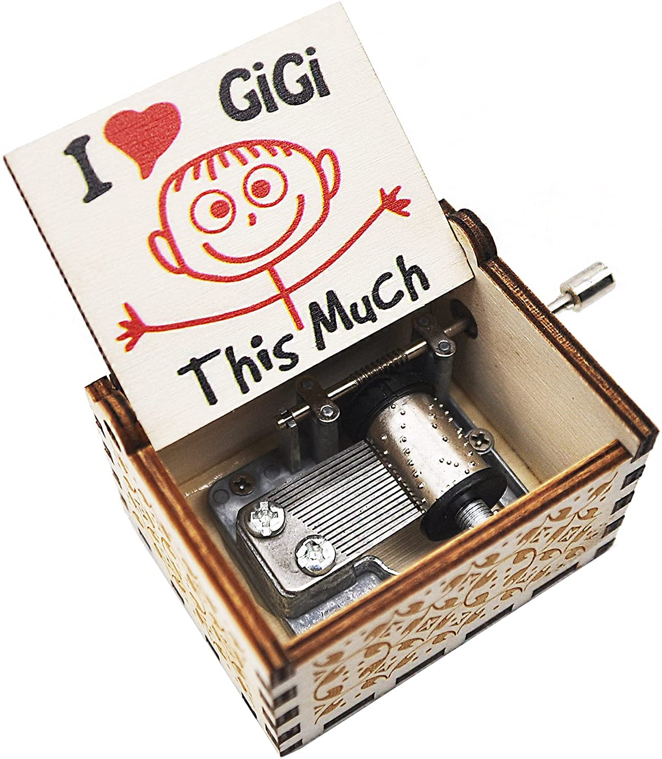 HEZNZXQ Wooden Music Box, Sunshine Music Boxes, Grandma Gift Idea for Christmas, Birthday, Valentines Day, Mothers Day, New Ye