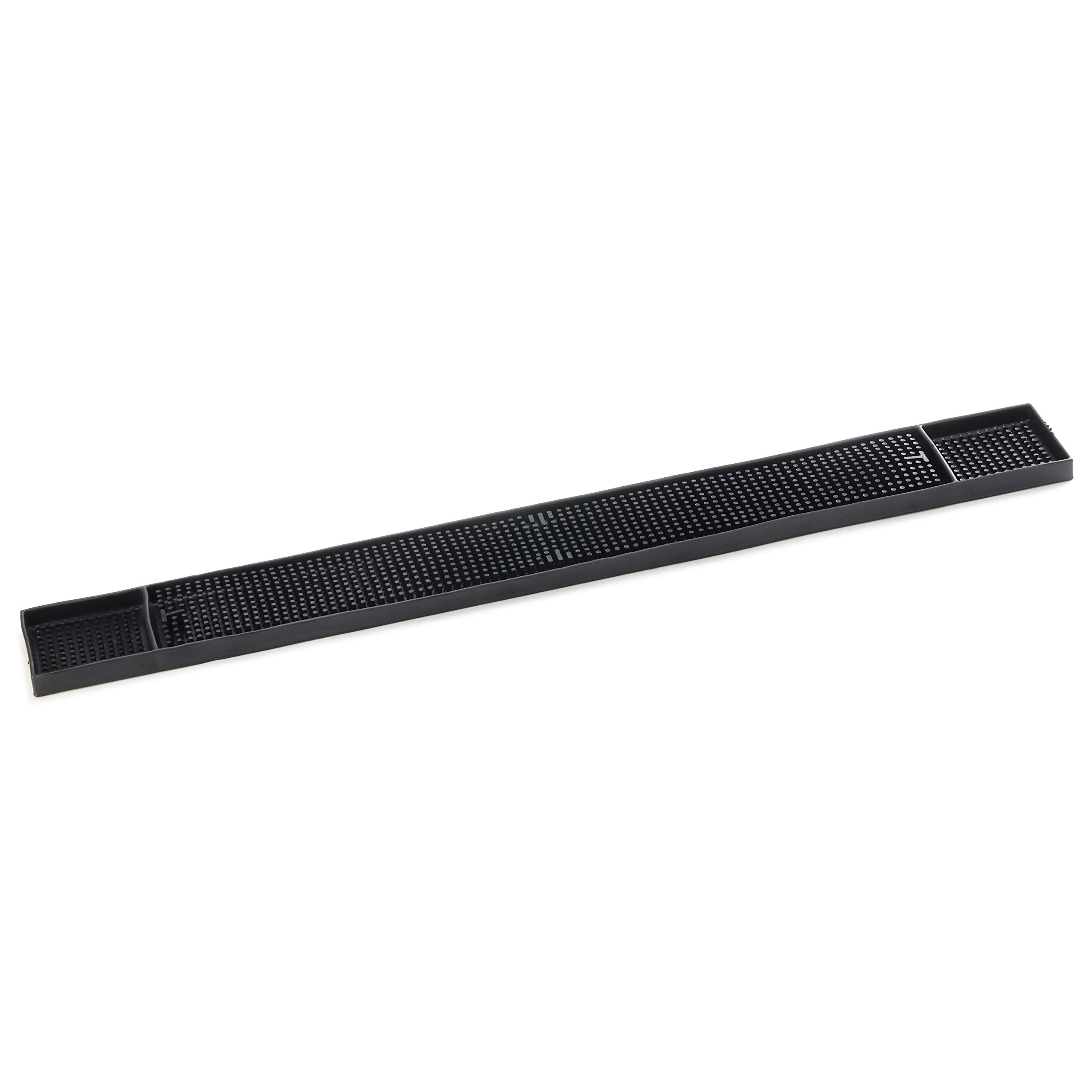 New Star Foodservice 48438 Rubber Bar Service Mat For Counter Top, 26.5-Inch By 3.25-Inch, Black