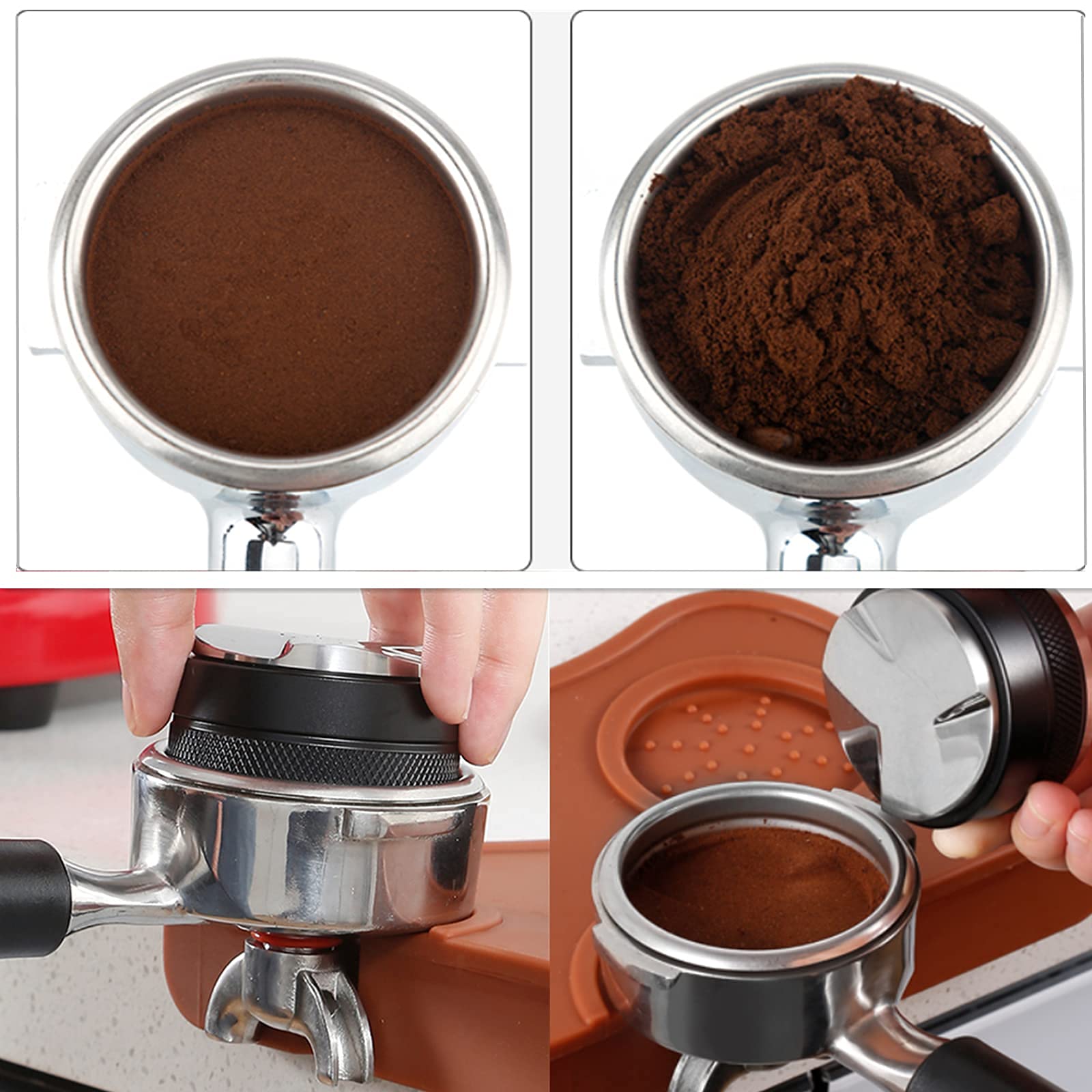 Dibtsa 53Mm Coffee Distributor And Tamper, Dual Head Coffee Leveler, Professional Adjustable Depth Espresso Hand Tamper (53Mm)