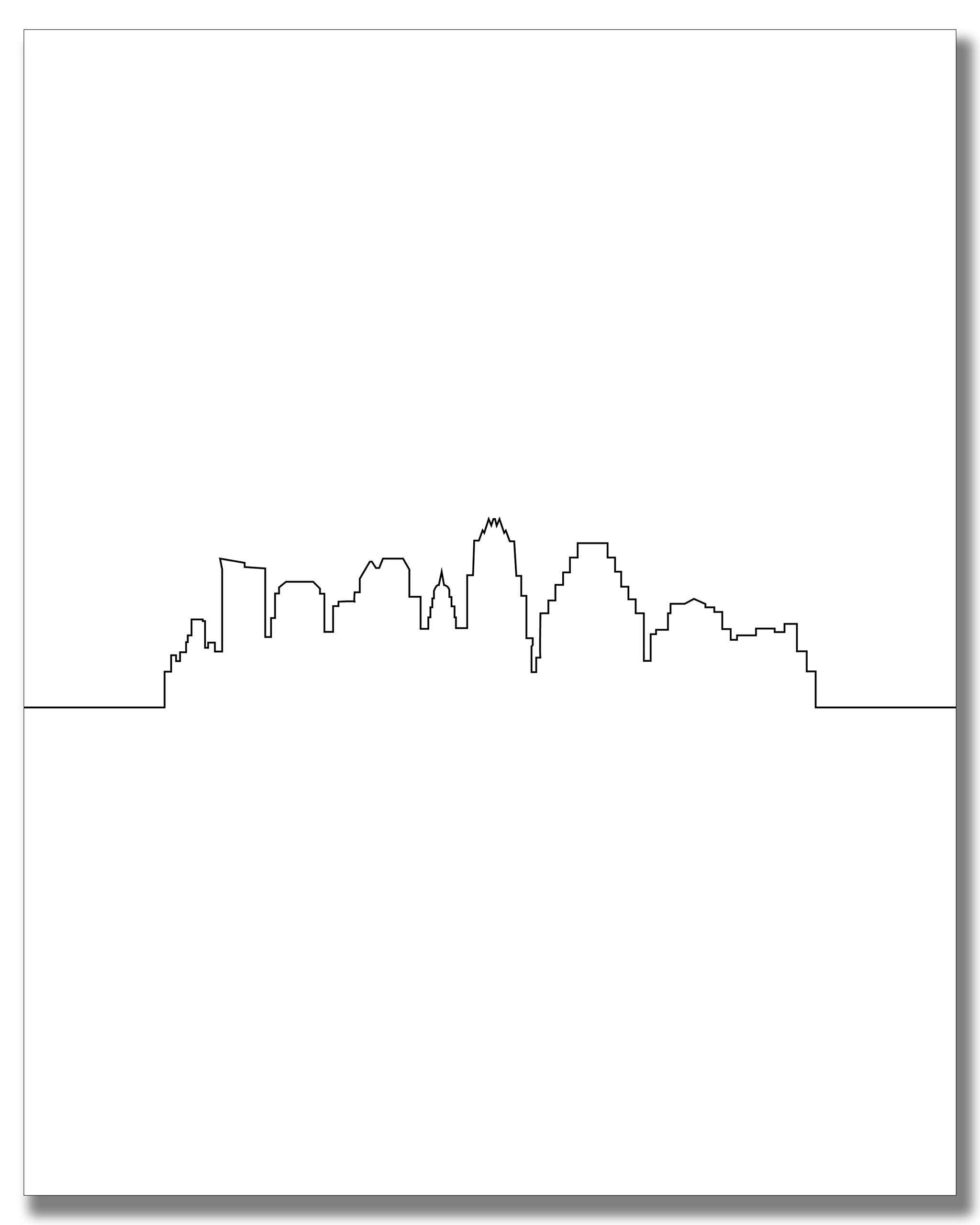 N&T Austin City Skyline Wall D  Cor Prints - Set Of 2 (8X10) Art Photos - Typography Minimalist Poster
