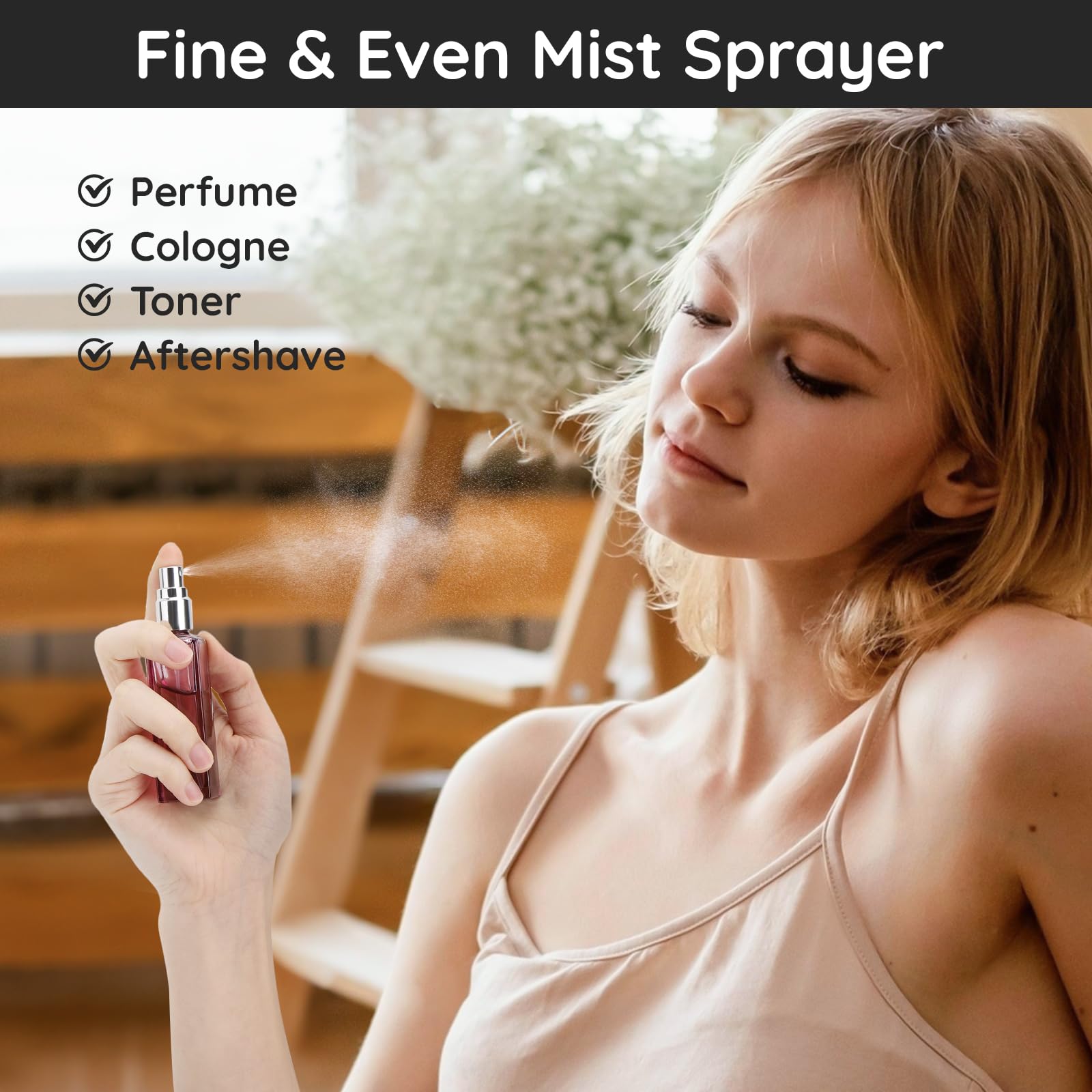 Segbeauty Atomizer Sprayer For Perfume, 5Pcs 20Ml Empty Cologne Travel Bottle Refillable, Glass Perfume Bottles Sprayer Pocket S
