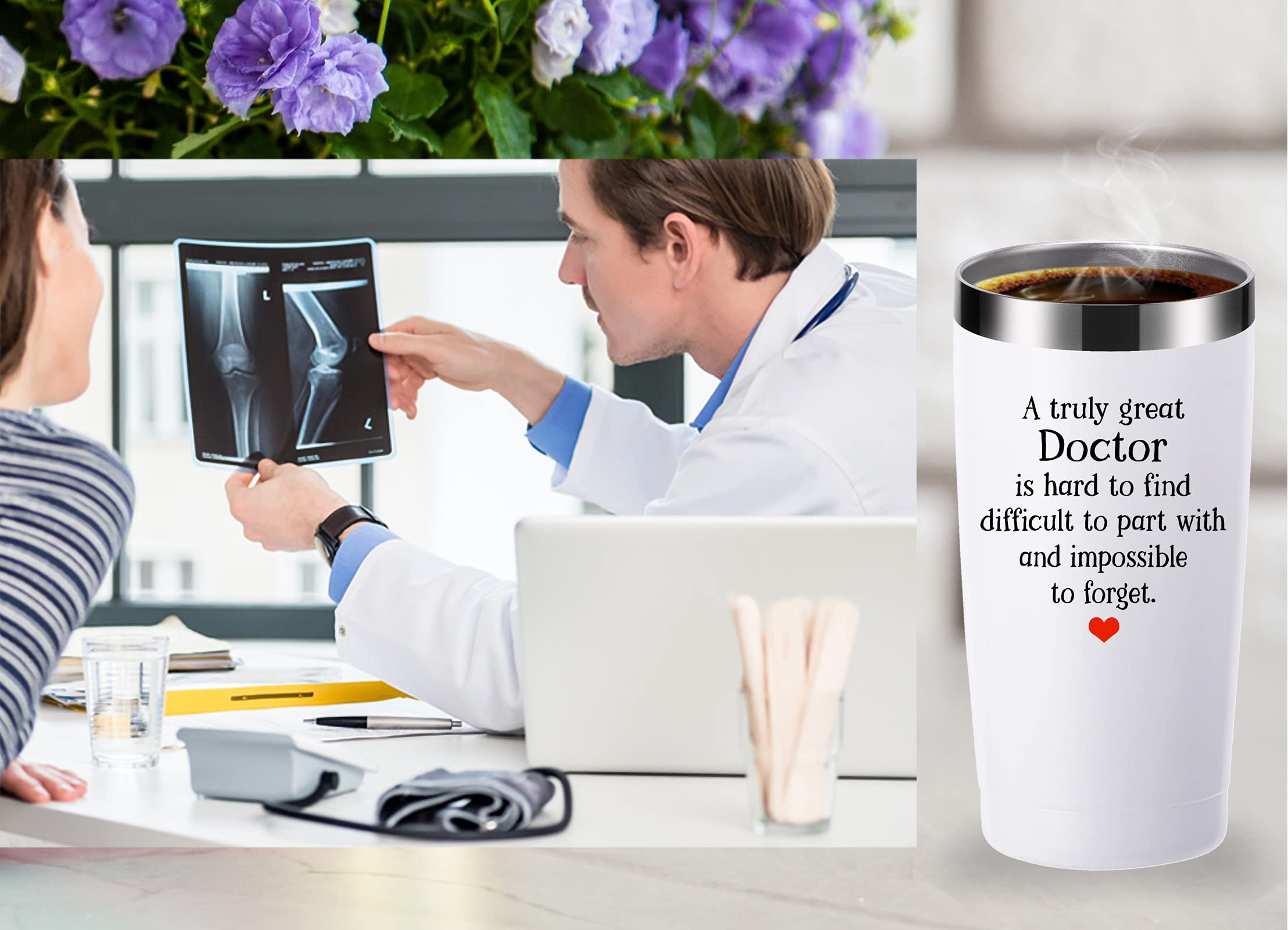 Doctor Gifts 20 Oz Tumbler.A Truly Great Doctor Is Hard To Find And Impossible To Forget.Birthday,Christmas,Appreciation Gifts,T
