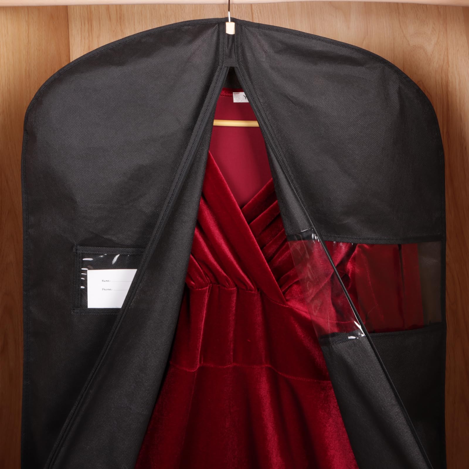 Keegh 60'' Dress Bags For Gowns Long(Set Of 15), Garment Bags For Hanging Clothes, Dress Bags For Closet Storage, Clothes Cover