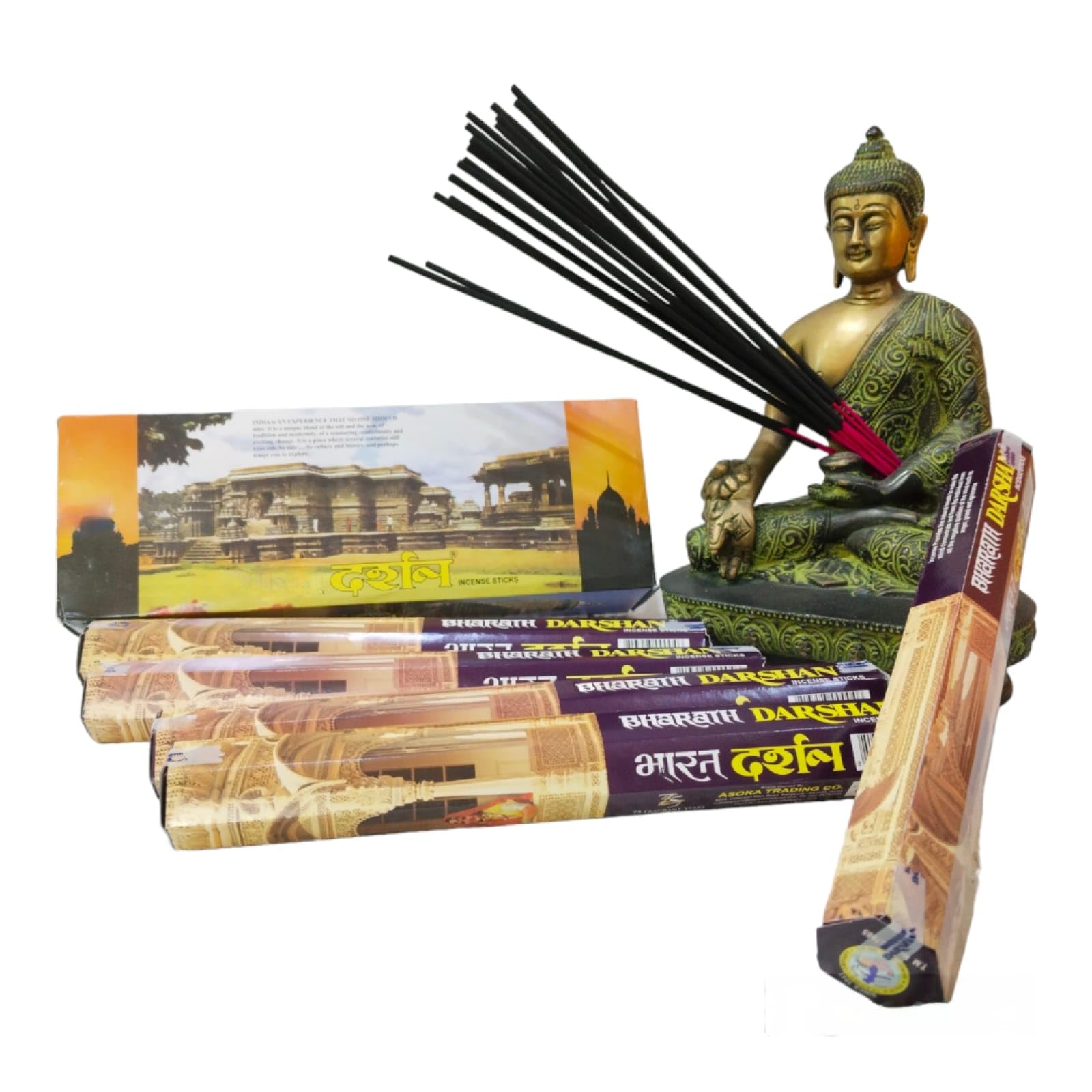 Bharat Darshan Wood Agarbatti & Agarbatti Stand (10 X 6 X 24 Cm, Brown)