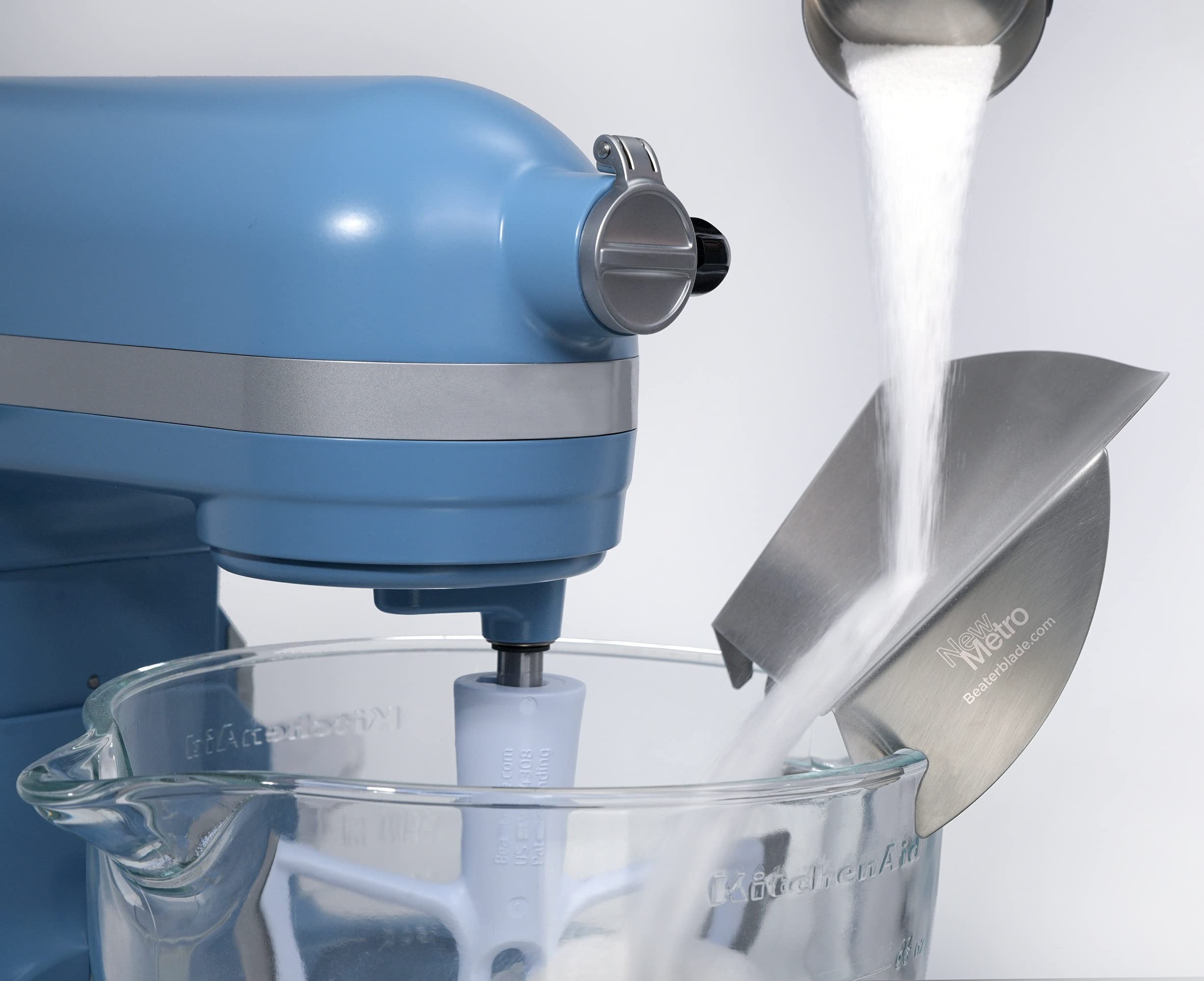 New Metro Design PC-GL Pouring Chute for KitchenAid Glass Bowl, Stainless Steel, Set of 1