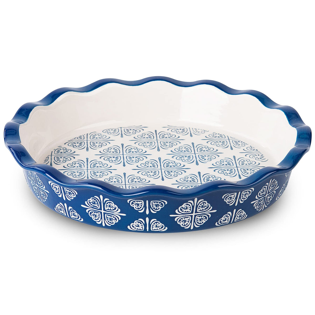 Wisenvoy Pie Pan Ceramic Pie Dish Pie Plate Porcelain Deep Dish Pie Pan Non-Stick Pie Pans