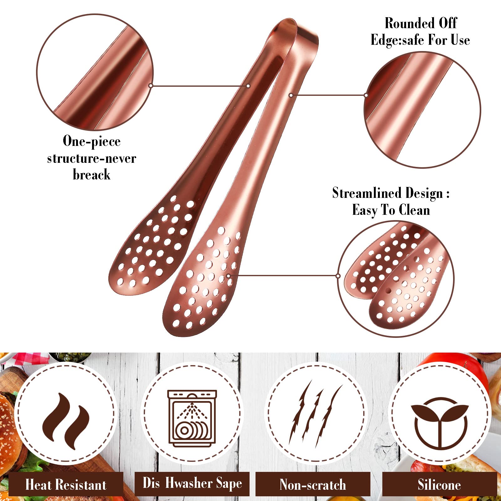 Vesici 12 Pieces Mini Serving Tongs Small Tongs Serving Utensils, Ice Tongs Mini Sugar Tongs, Small Tongs For Appetizers, 5 Inch