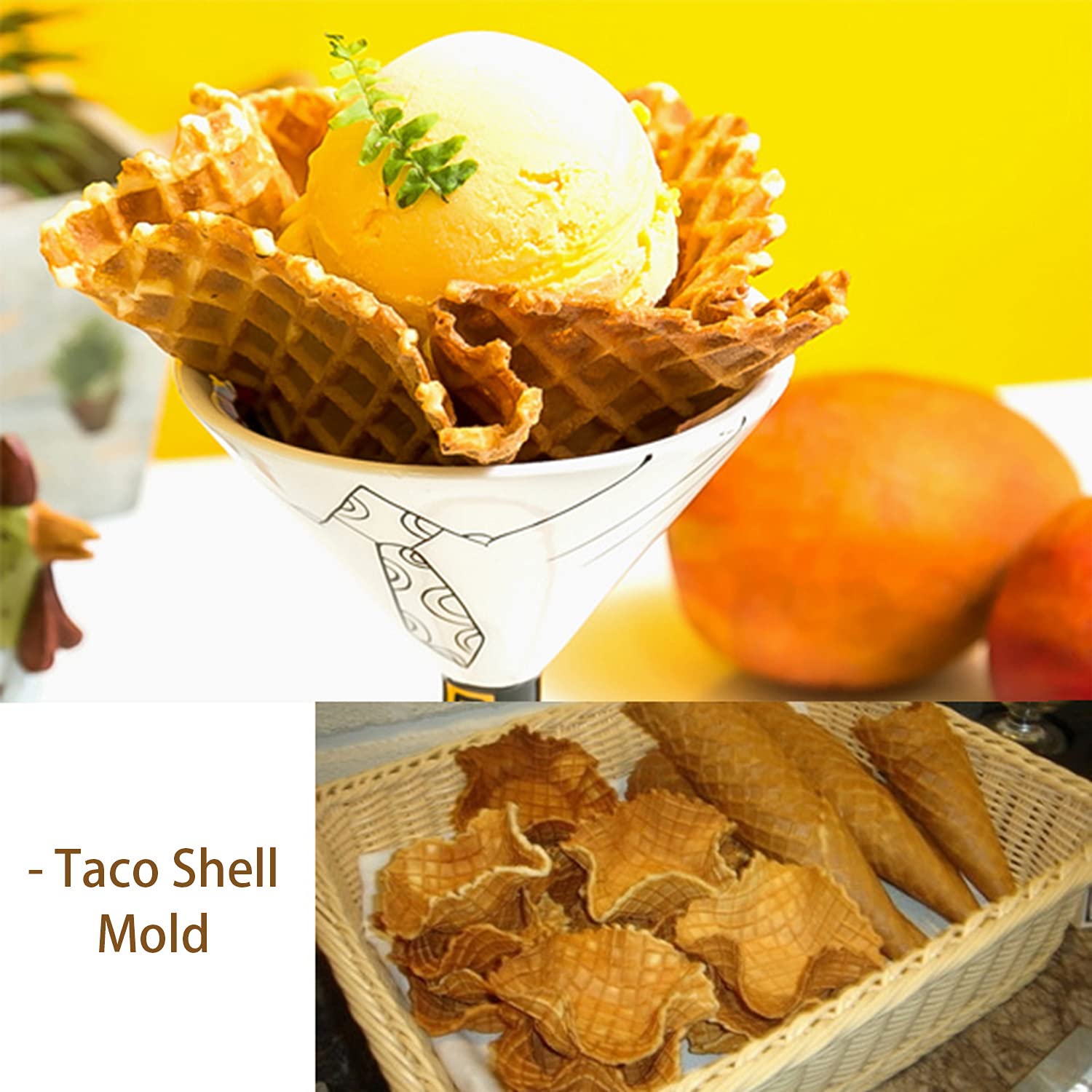 Tosnail 8 Pack Non-Stick Tortilla Pan Taco Shell Maker Egg Tart Mold