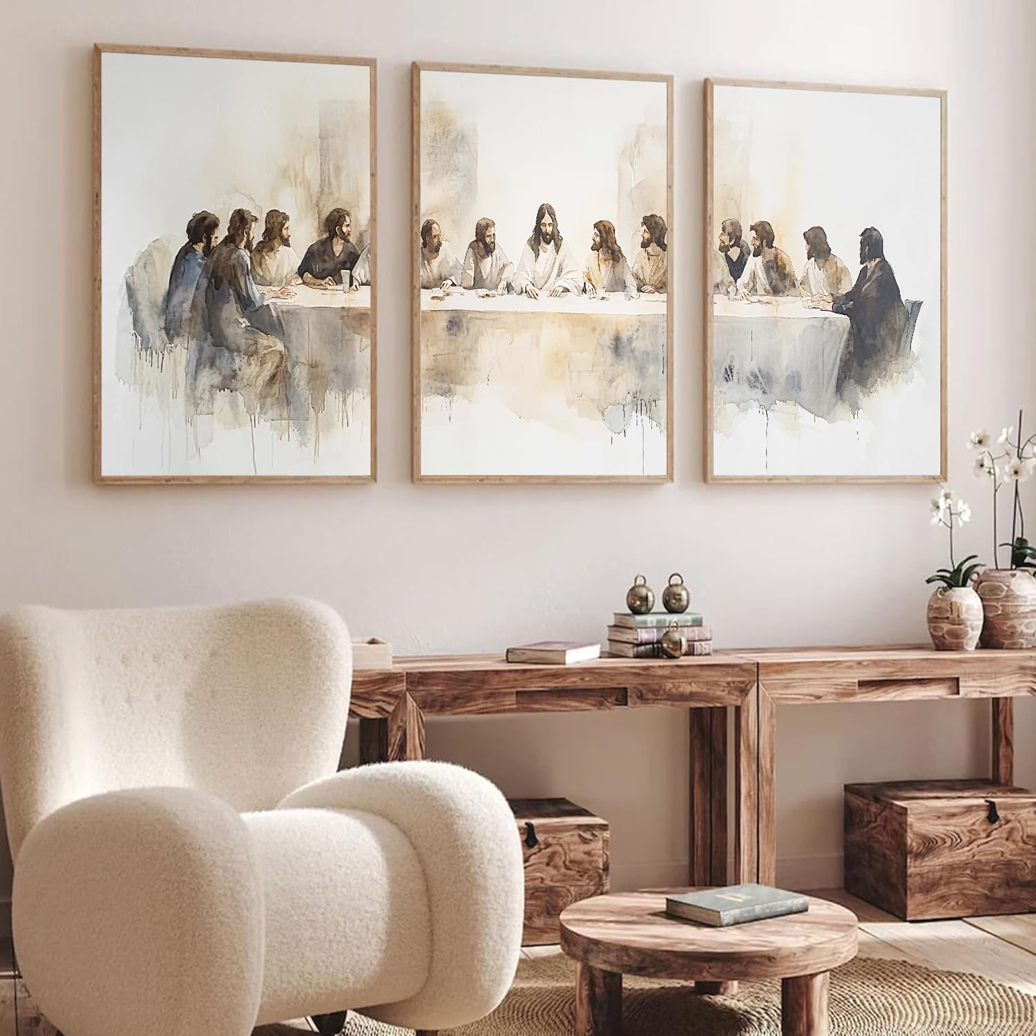 Jesus Wall Art Bible Verses Wall Decor Christian Canvas Art The Last Supper Wall Posters For Bedroom Living Room Scripture Boho 