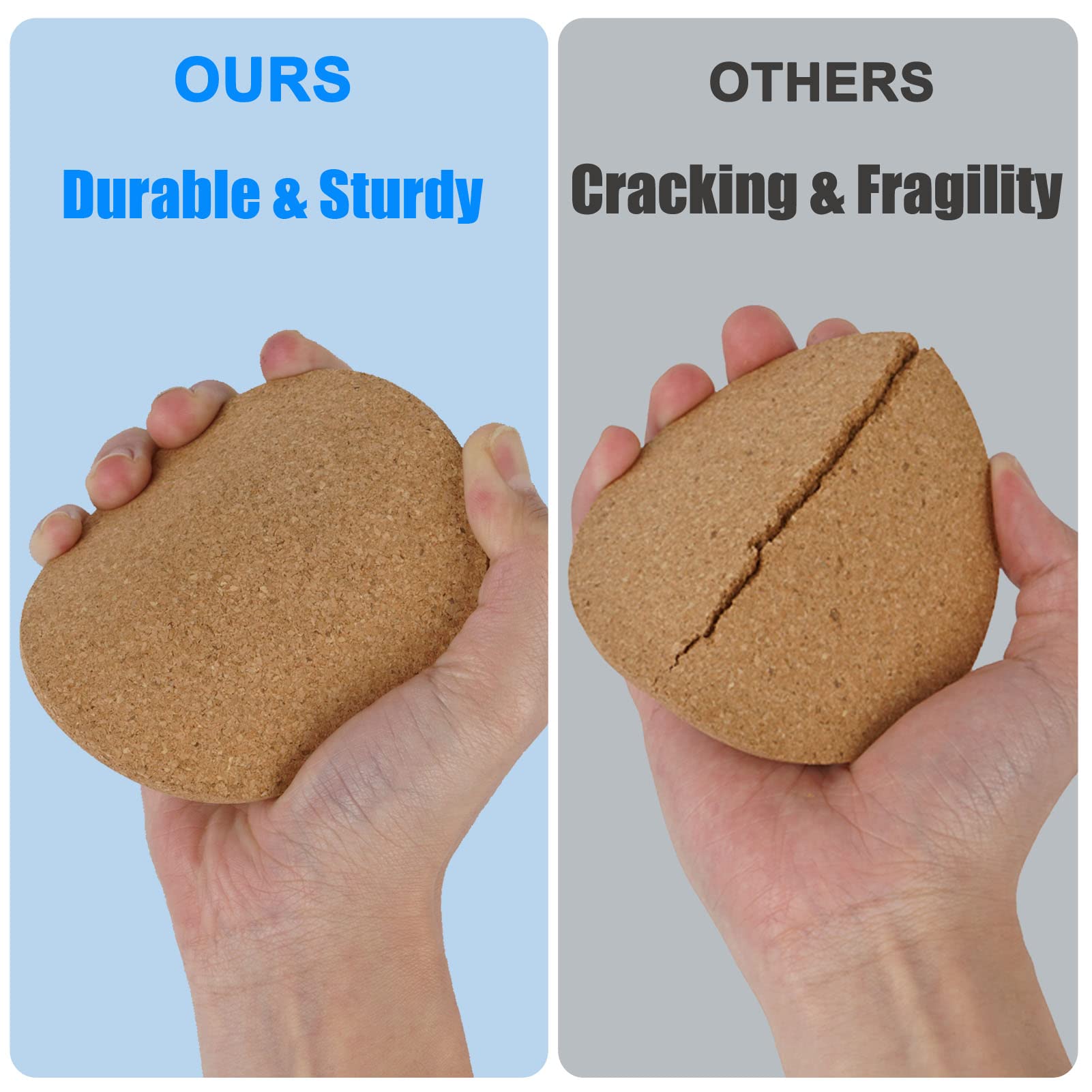 8 Pcs Drink Coasters with Holder  Thicker Cork Coasters for Drinks Absorbent for Coffee Table Wooden Coaster Set Tabletop Protection Cup Mat Bar Kitchen Living Room House Home Decor Housewarming Gift