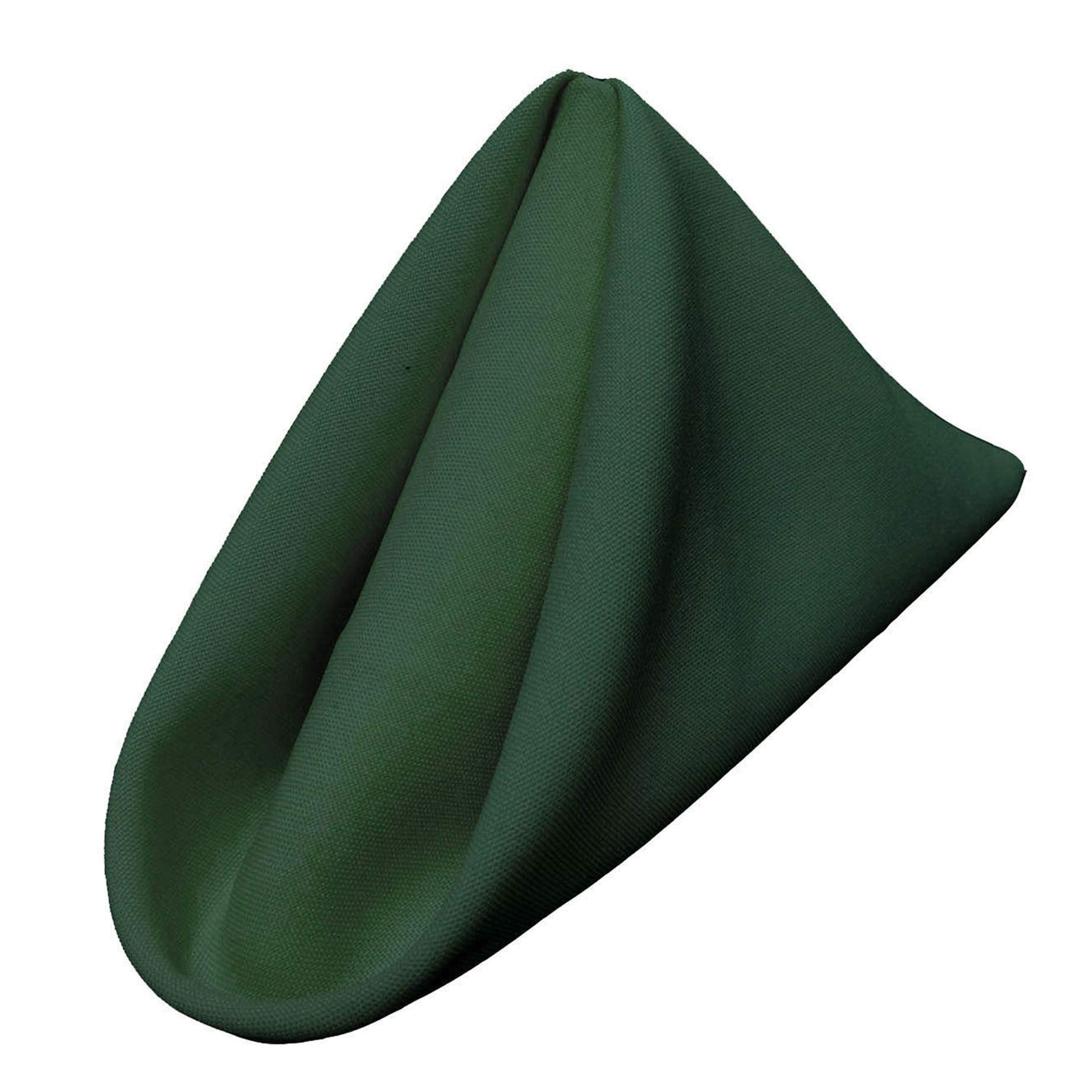 LA Linen Pack-10 Polyester Poplin Napkin 18 by 18-Inch  Hunter Green