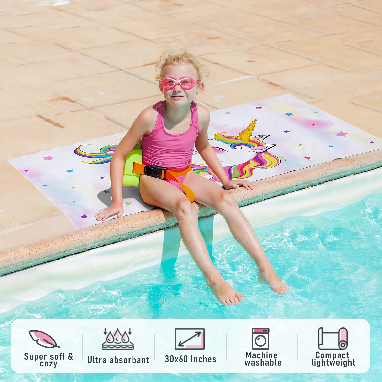 WERNNSAI Unicorn Beach Towel - 30