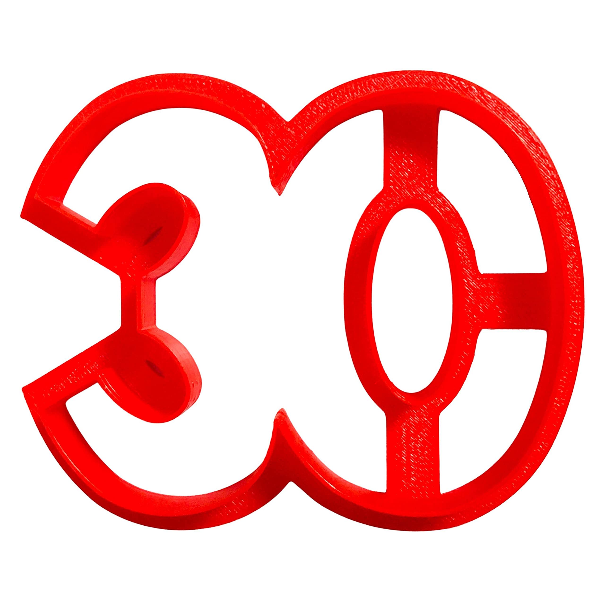 Number 30 Cookie Cutter 3.75 In - Made In The Usa - Foose Cookie Cutters Plastic - Cookie Mold