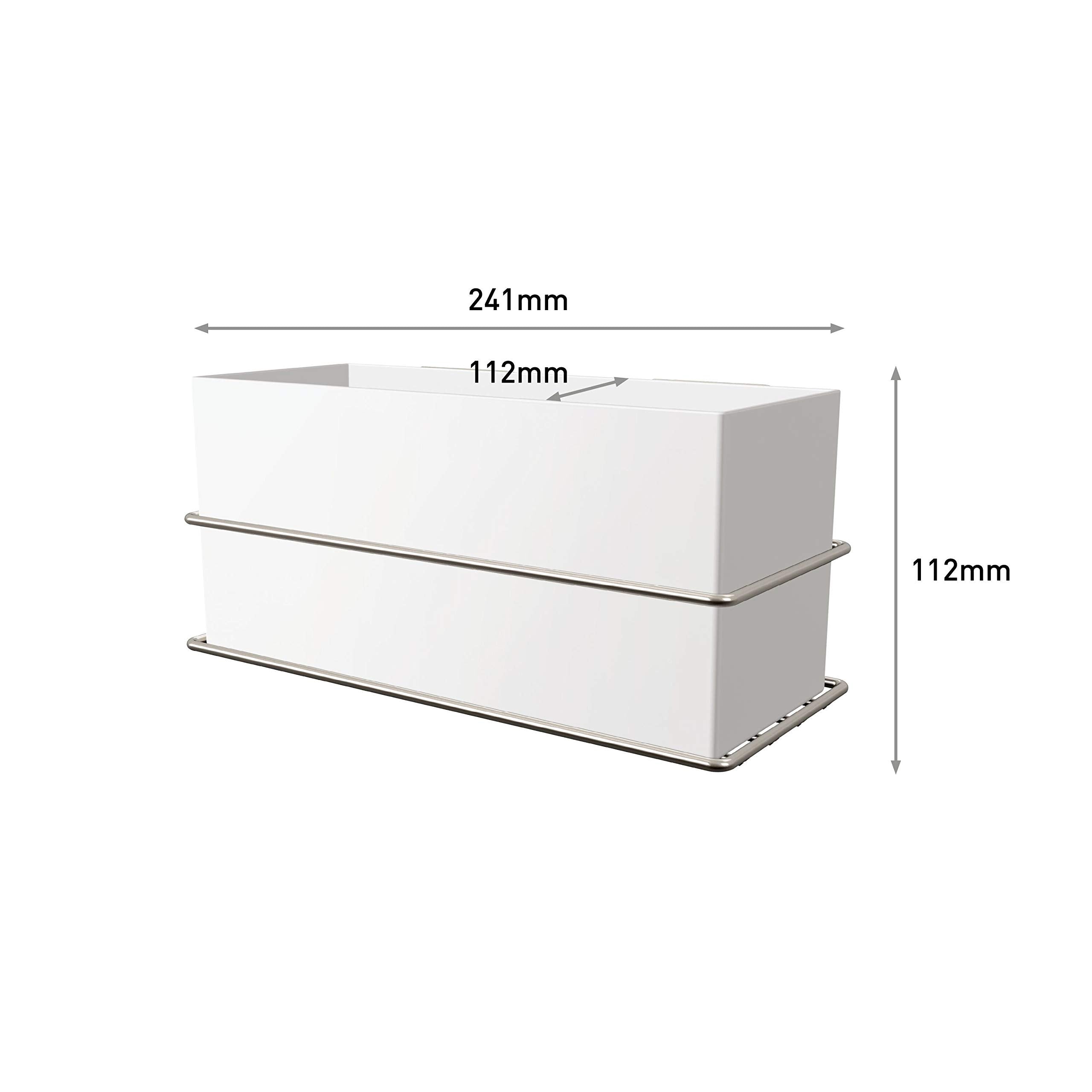 Command Wall And Cabinet Organizer, Holds Up To 6 Lb, 9.5'' X 4.4'' X 4.4'', Satin Nickel, 1 Bathroom Organizer With 4 Water Res